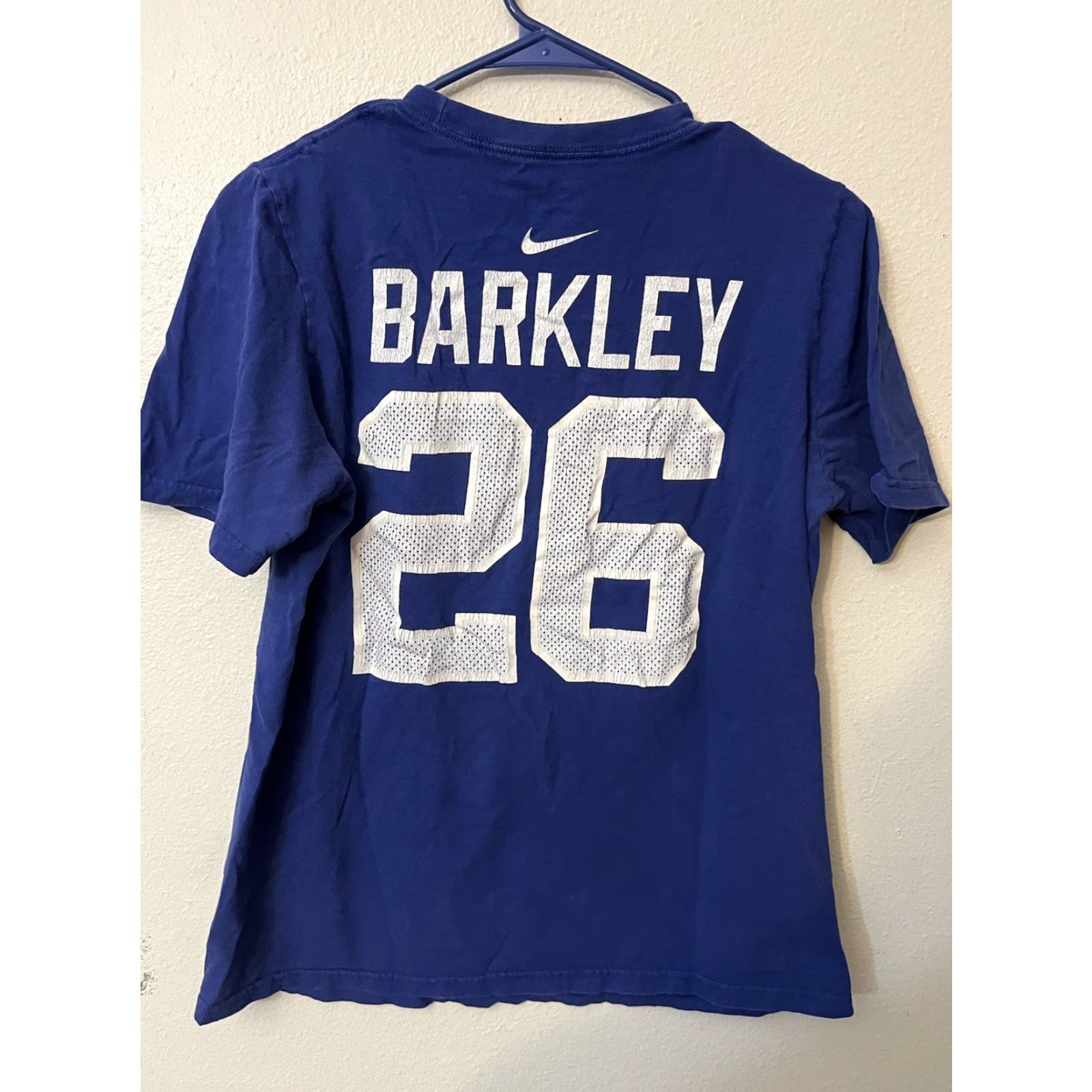 Nike Nike Dri-Fit Short Sleeve T-Shirt Mens XL Blue Saquon Barkley NY Giants Football Sports Size US XL / EU 56 / 4 - 3 Thumbnail