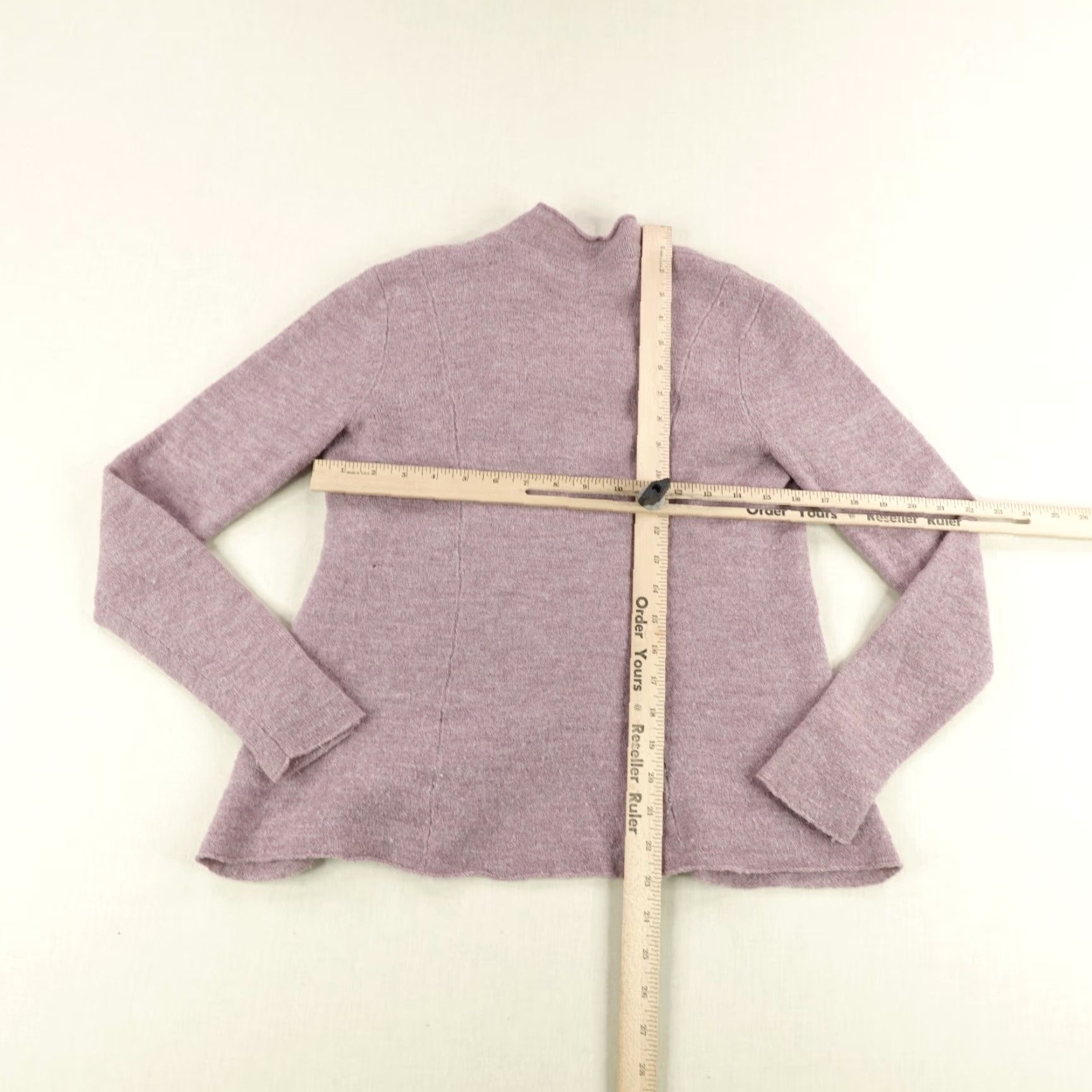 Eileen Fisher VINTAGE Eileen Fisher Sweater Womens XS Solid Lavender Purple Open Front Knit Cardigan Merino Wool Lightweight Long Sleeve Casual Workwear Womens Size XS / US 0-2 / IT 36-38 - 6 Thumbnail