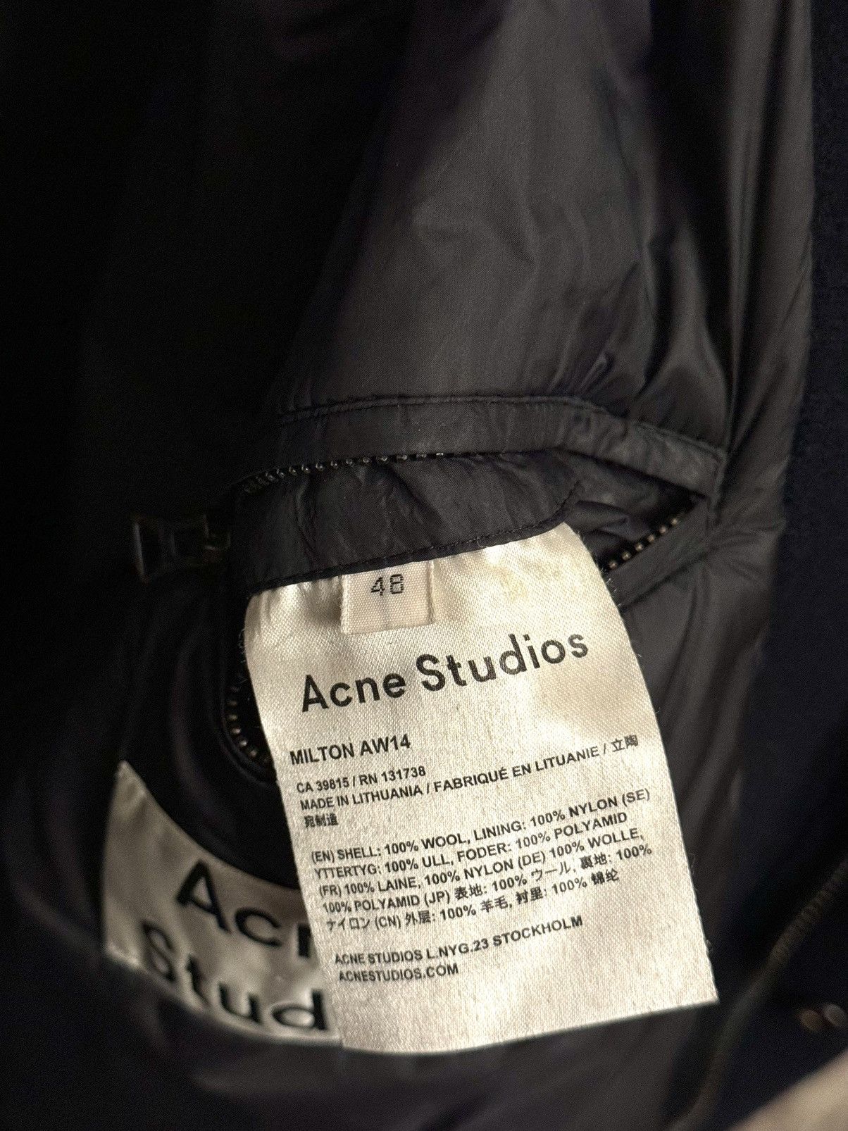 Acne Studios acne studios heavy navy wool coat 48 Size US M / EU 48-50 / 2 - 3 Thumbnail