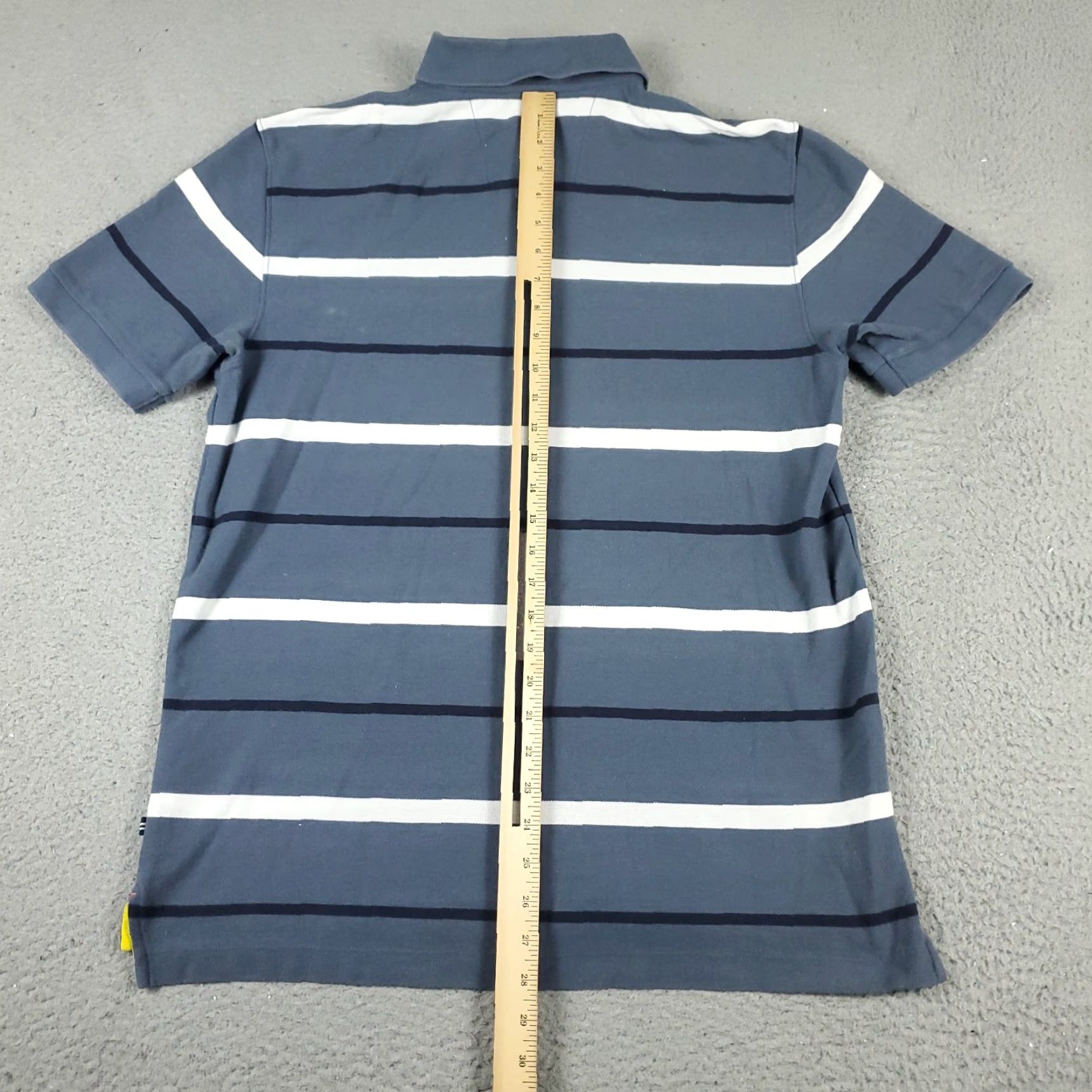 Nautica Nautica Polo Shirt Men Size M Blue Striped Short Sleeve Casual Button-Front Cotton Blend Polo Shirt Mens Size US M / EU 48-50 / 2 - 6 Thumbnail