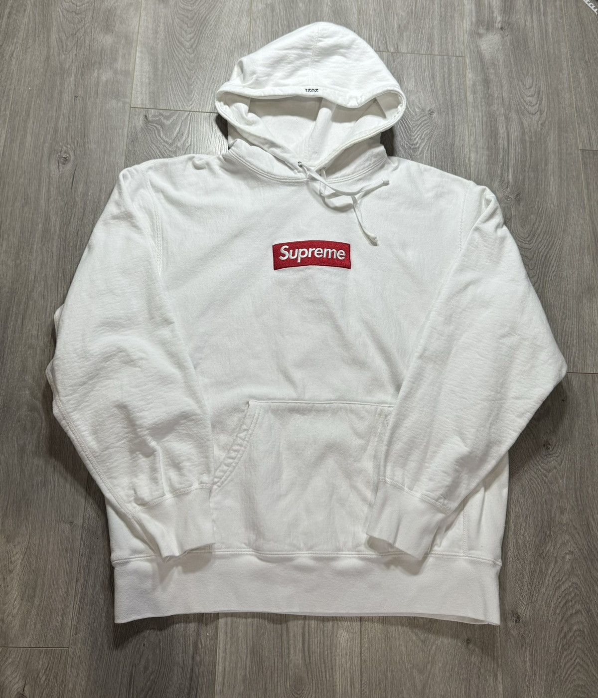 Supreme Supreme Box Logo Hooded Sweatshirt FW21 White | Grailed
