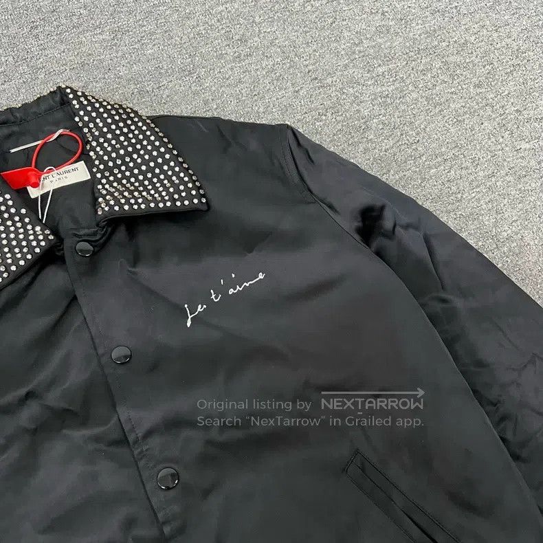 Saint Laurent Paris Saint Laurent Paris Crystal studded collar baseball satin Size US S / EU 44-46 / 1 - 4 Thumbnail
