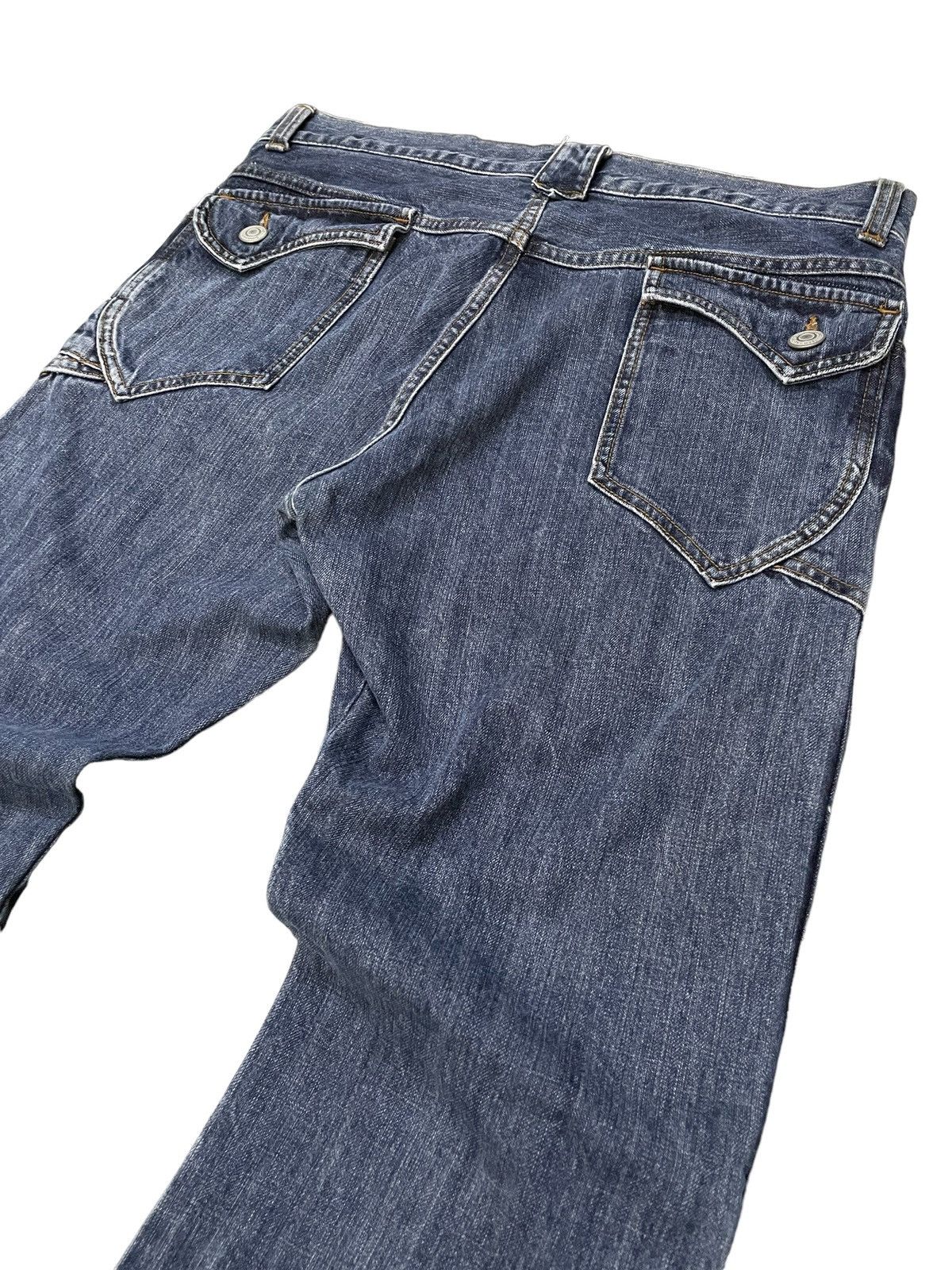 If Six Was Nine × In The Attic × Le Grande Bleu (L.G.B.) Paneled Asymmetrical Poems Flared Jeans Size US 34 / EU 50 - 16 Thumbnail