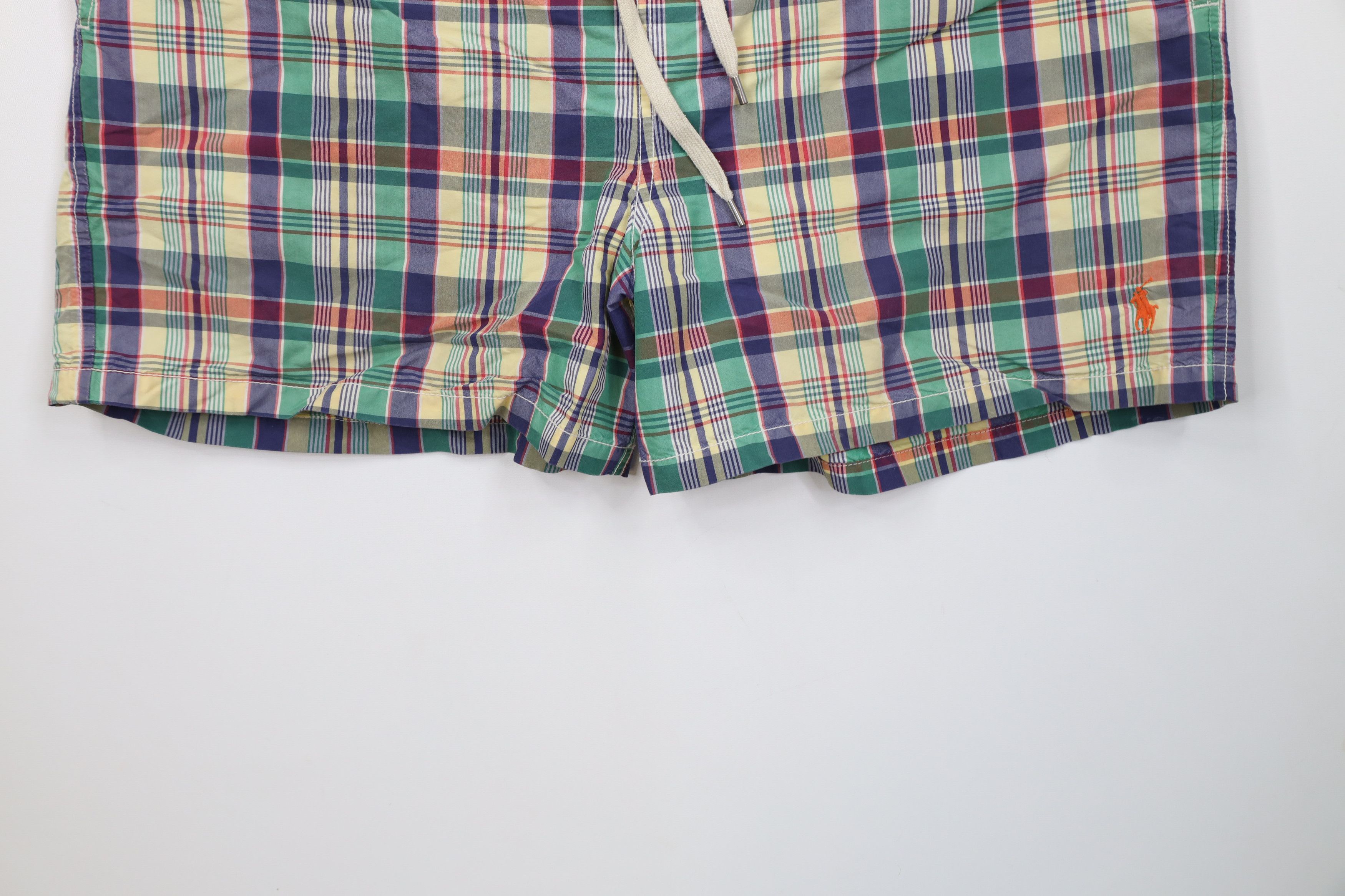 Ralph Lauren Vintage 90s Ralph Lauren Madras Plaid Lined Shorts Trunks Size US 34 / EU 50 - 4 Thumbnail