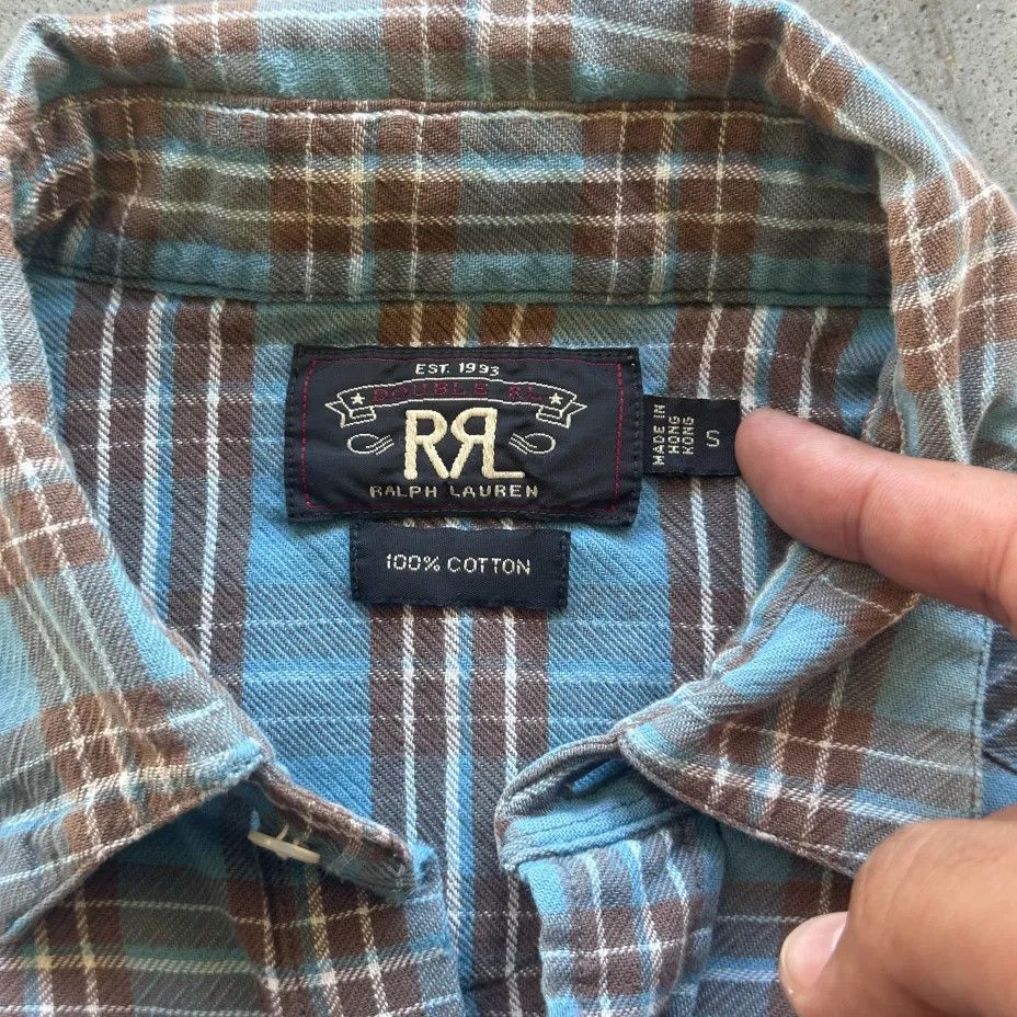 RRL Ralph Lauren RRL Ralph Lauren Double RL Plaid Flannel Button Shirt Size US S / EU 44-46 / 1 - 5 Thumbnail