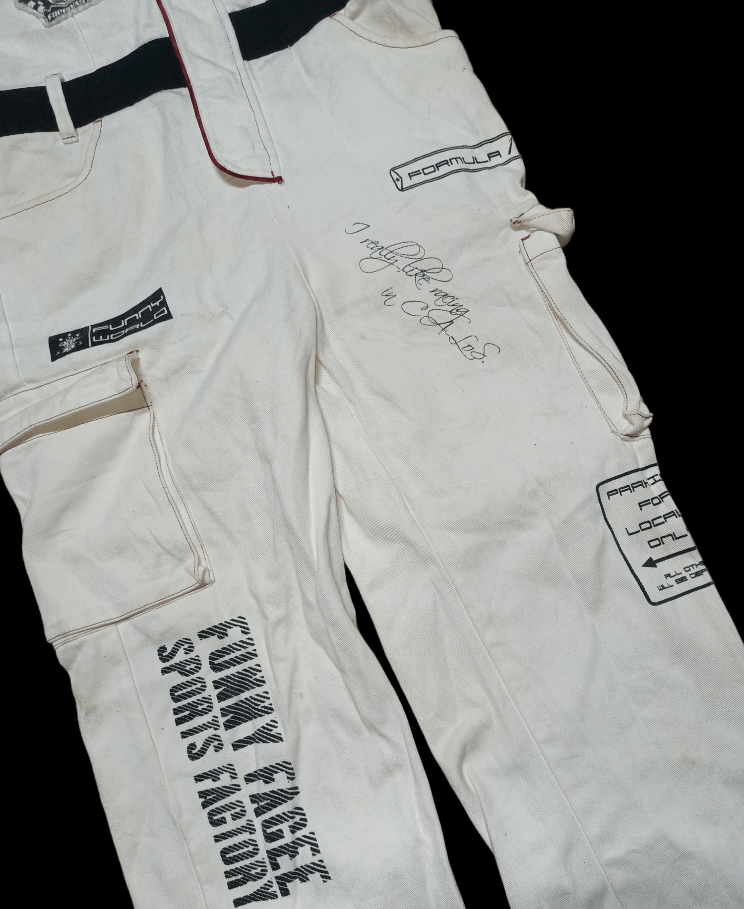 Vintage OVERALL x FUNNY RACING SUIT x FORMULA 1 x RARE Size US 32 / EU 48 - 7 Thumbnail
