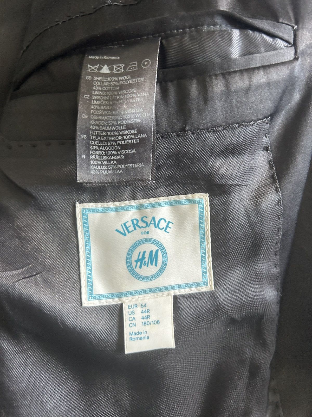 H&M × Versace EUC Versace x H&M Tuxedo Jacket & matching COS Trousers Size 54R - 3 Thumbnail
