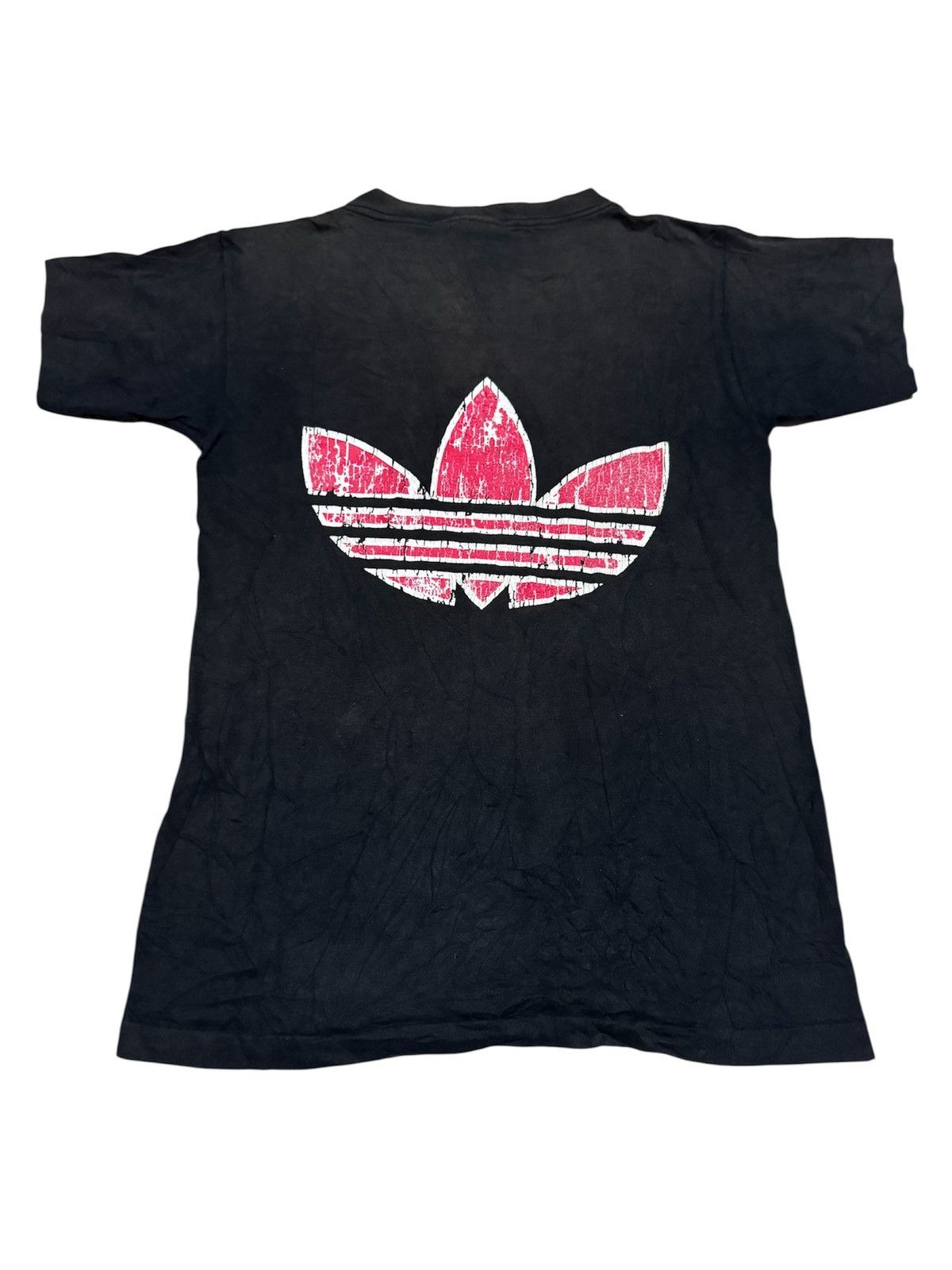 Adidas Vtg 90’s Adidas 🇺🇸 Big Logo Trefoil Spellout Shirt Size US S / EU 44-46 / 1 - 1 Thumbnail