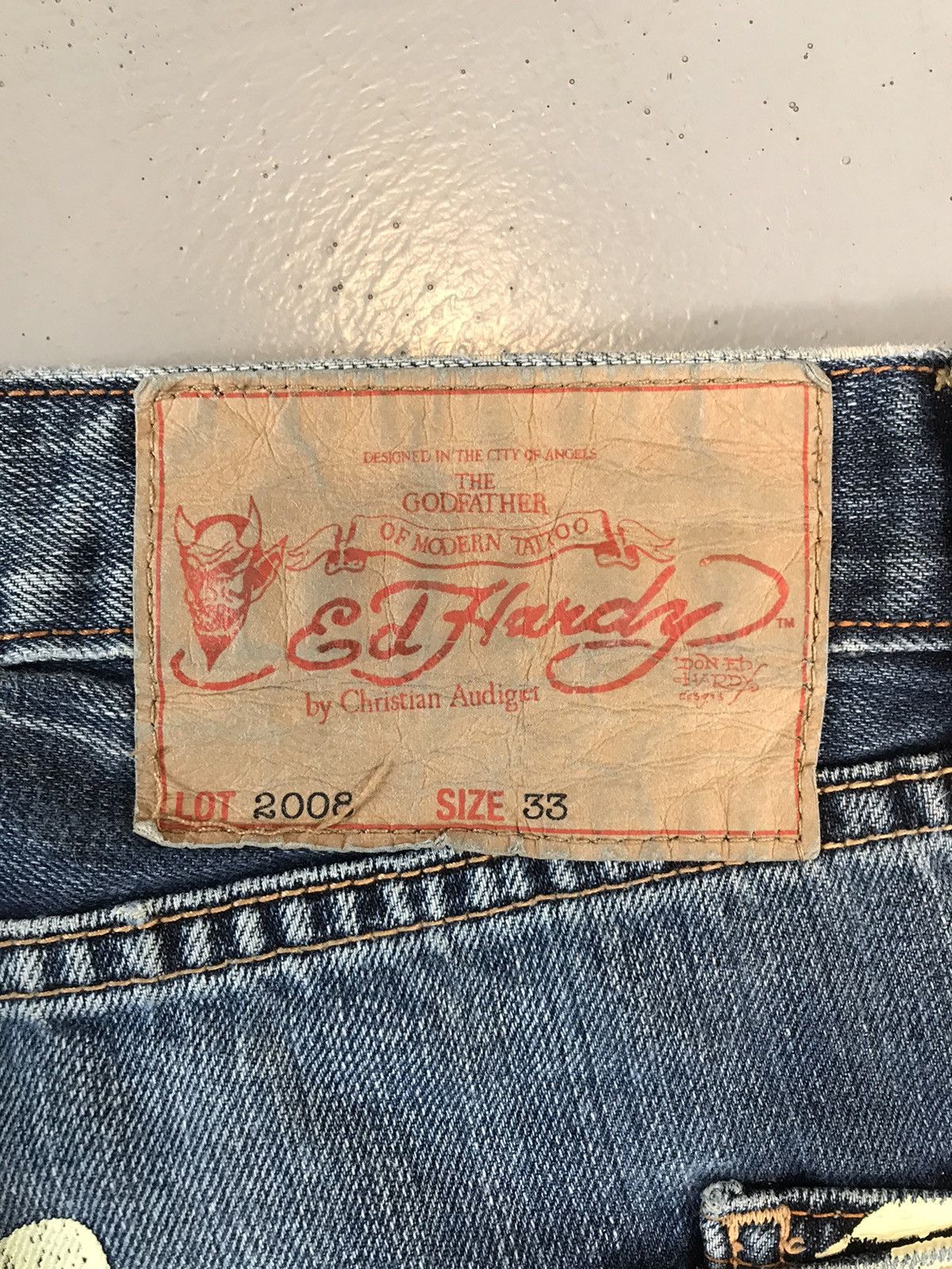 Ed Hardy × Vintage Vintage Ed hardy printed denim Size US 33 - 12 Thumbnail