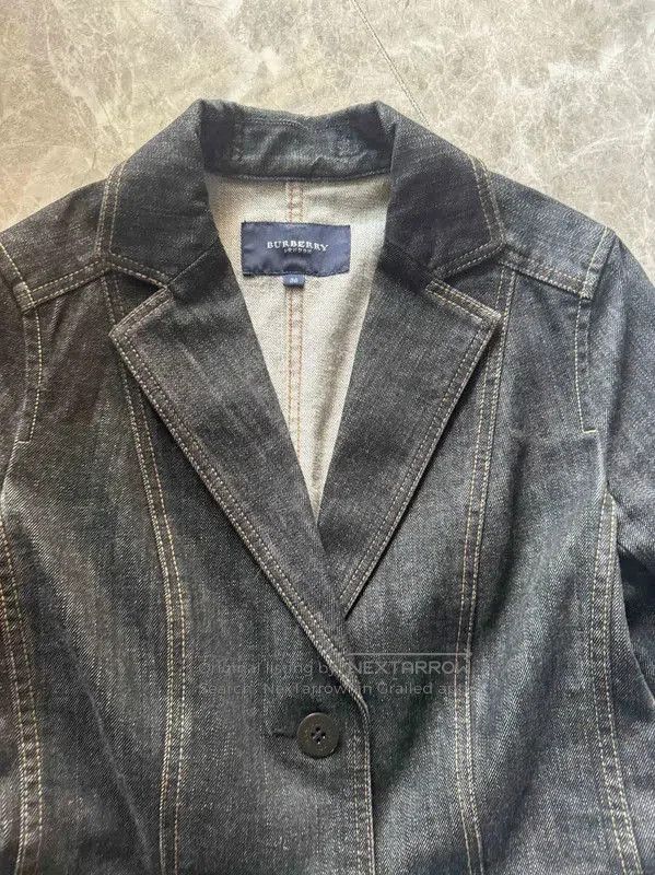 Burberry Burberry Black Cotton Blend Women's Jacket. Size M / US 6-8 / IT 42-44 - 4 Thumbnail