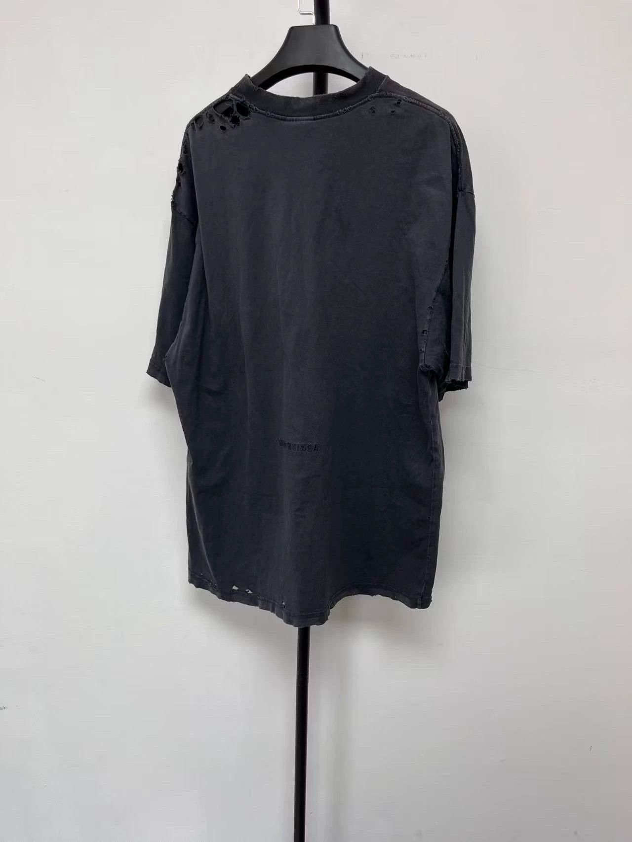 Balenciaga Balenciaga Graphic Logo Crewneck Tee Black S Size US S / EU 44-46 / 1 - 2 Thumbnail