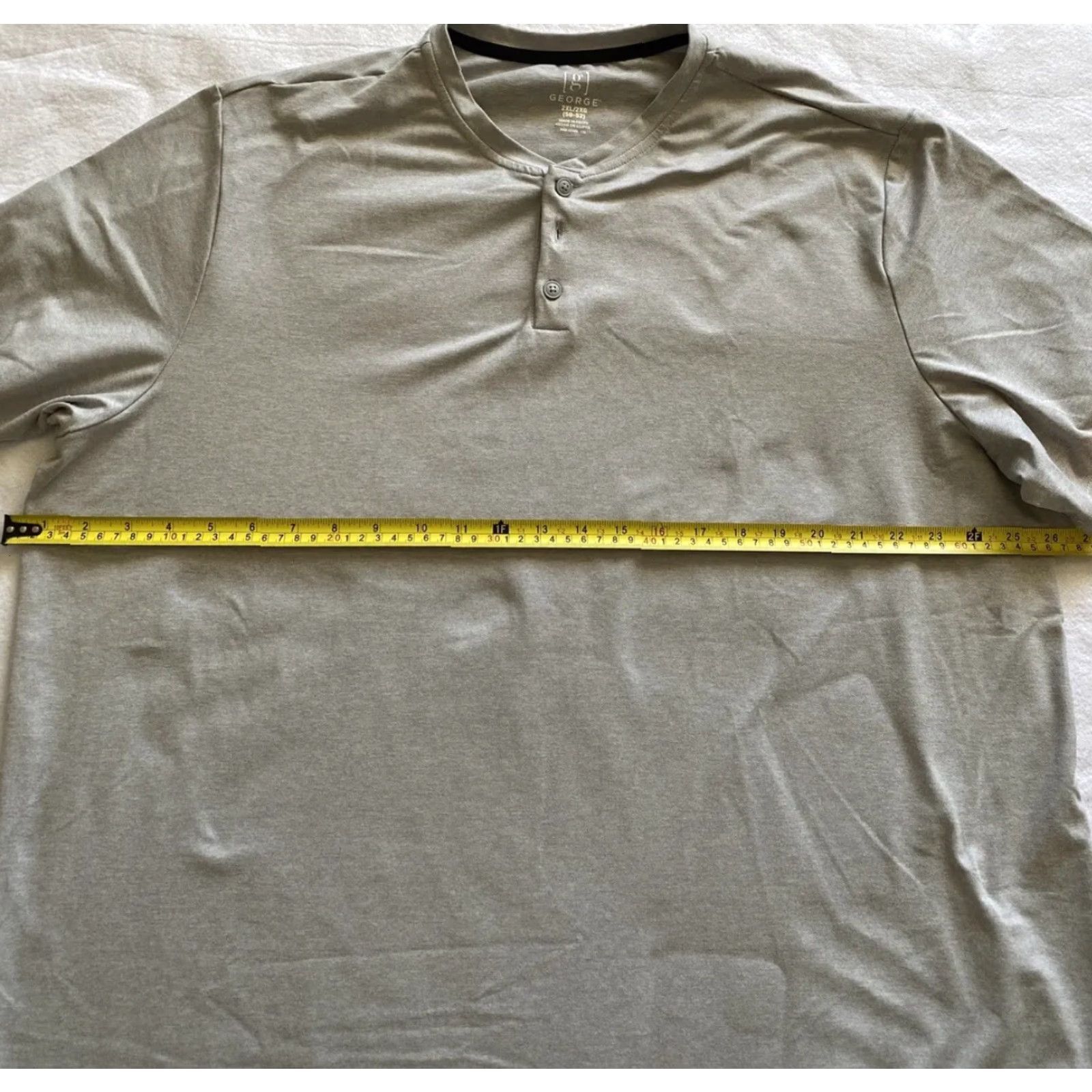 George George T Shirt Men’s XXL Gray Short Sleeve Super Soft Cotton Blend Basic Tee Short Sleeve Mens 2XL Solid Gray George Size US XXL / EU 58 / 5 - 4 Thumbnail