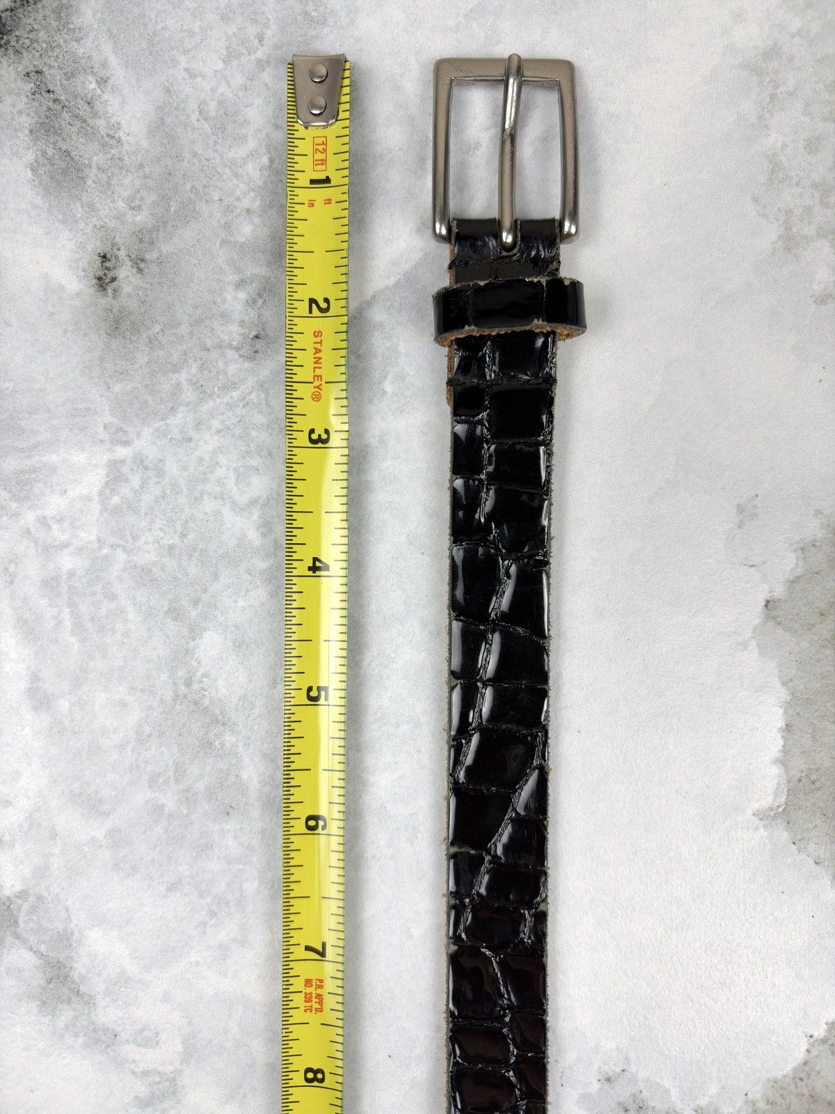 Junya Watanabe Junya Watanabe Crocodile Embossed Leather Belt Black Size ONE SIZE - 4 Thumbnail