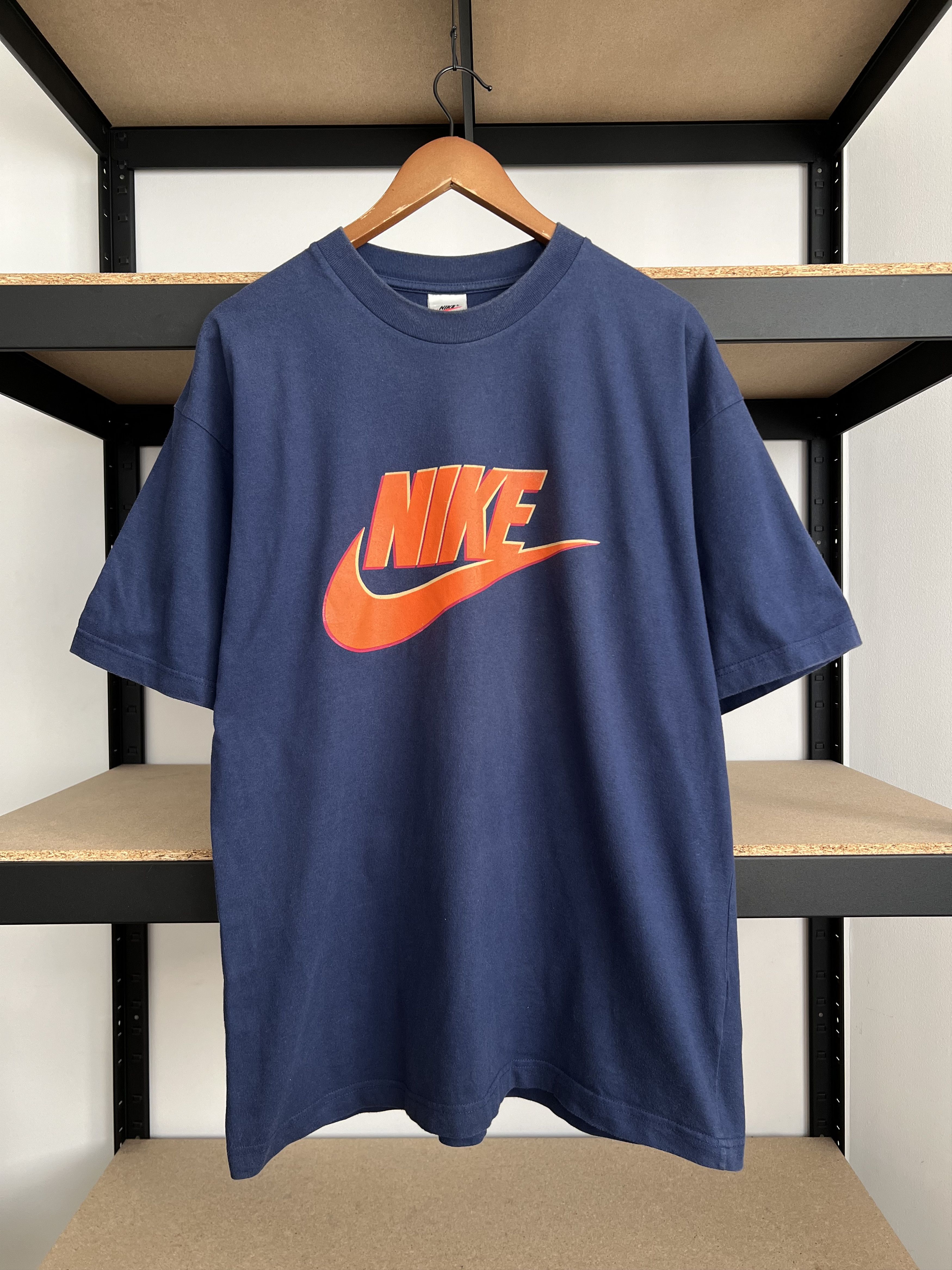 Nike Vintage 90s Nike Blue T-shirt Size US L / EU 52-54 / 3 - 3 Thumbnail