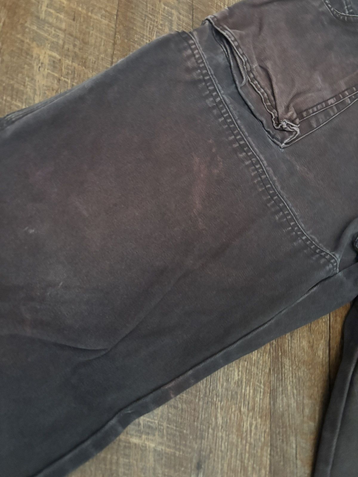 Dickies Grey and Red Carpenter Pants size L Size US 33 - 2 Thumbnail