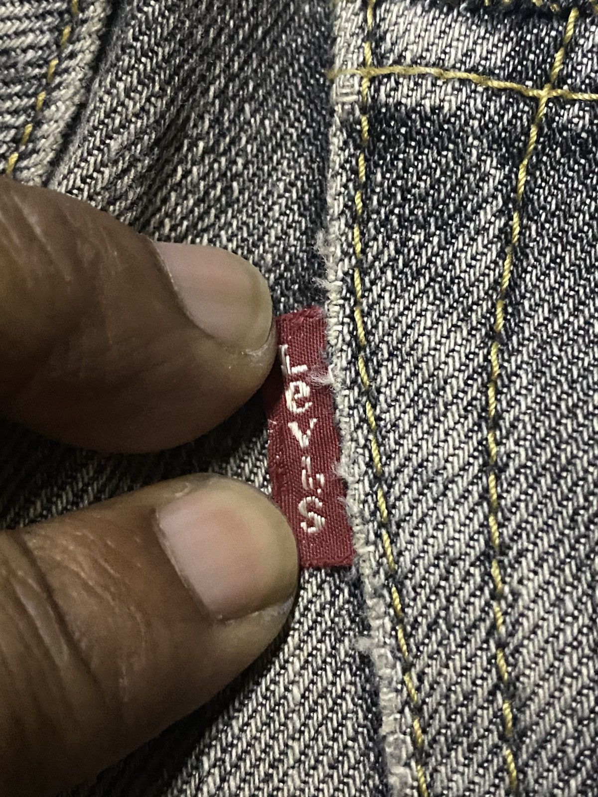 Levi's Vtg Levis 507 Y2K Sanforized Black Distressed Flare Jeans Size US 30 / EU 46 - 13 Thumbnail