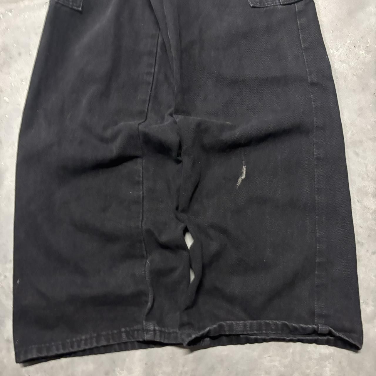 Japanese Brand × Vintage Crazy Vintage Y2K/2000s Baggy Black Skater Streetwear Cargo Jeans! Size US 27 - 6 Thumbnail