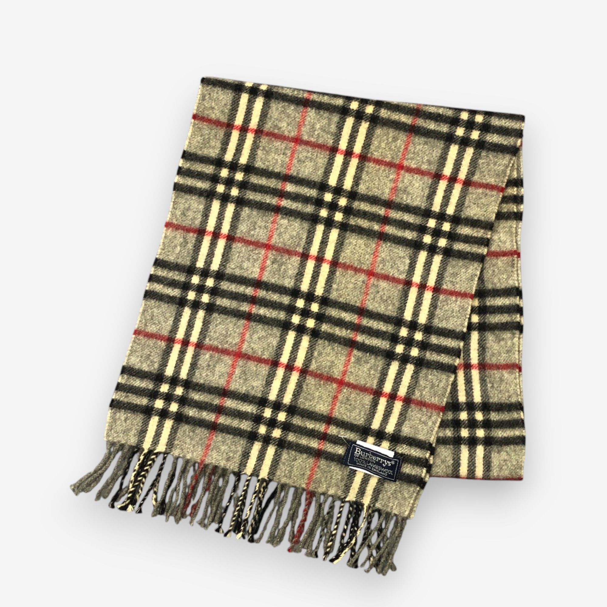 Burberry Vintage Burberry Scarf Muffler Wool Fringe Winter Scarves Size ONE SIZE - 3 Thumbnail