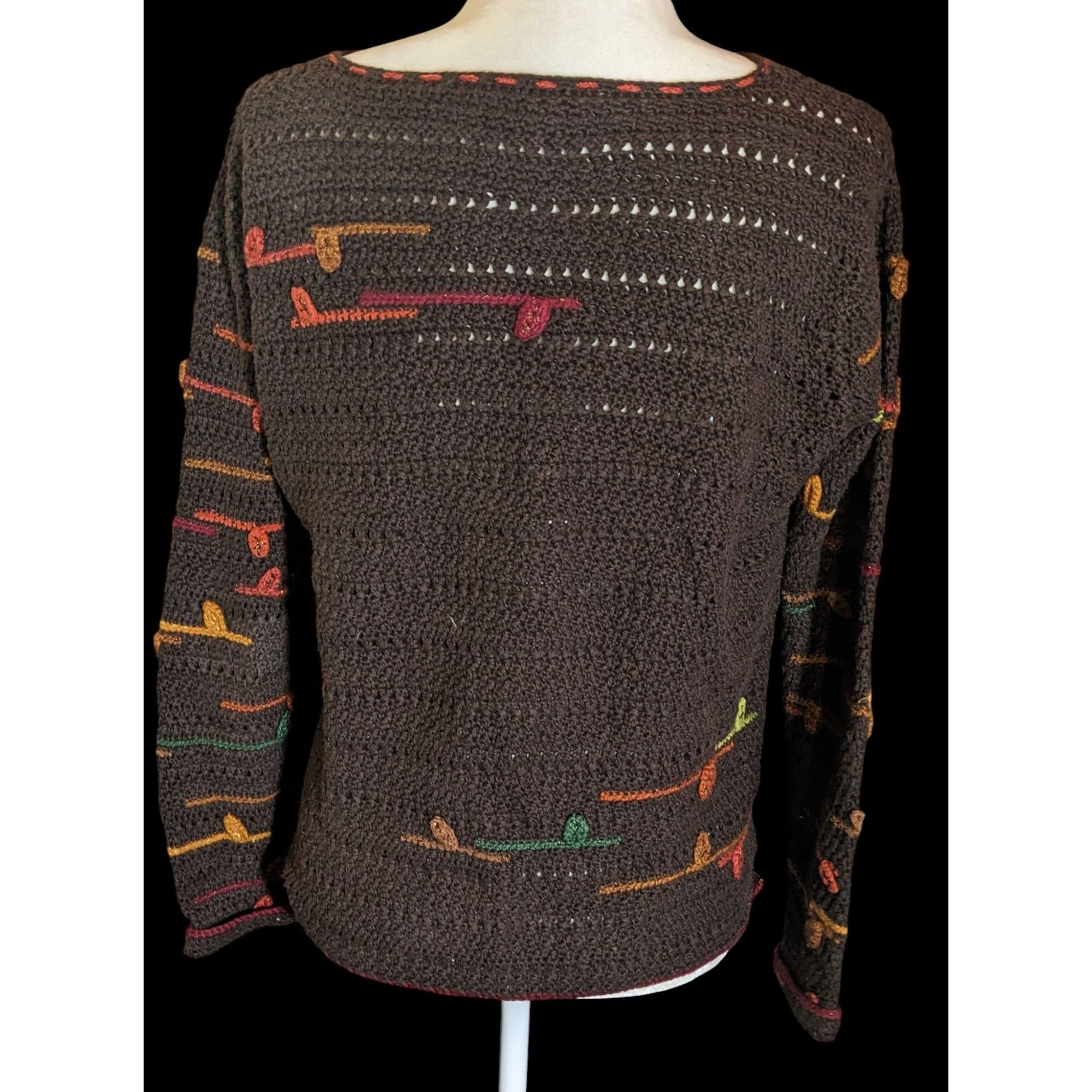 Other Vintage Marisa Christina Cottagecore Abstract Hand Knitted S Size S / US 4 / IT 40 - 2 Thumbnail