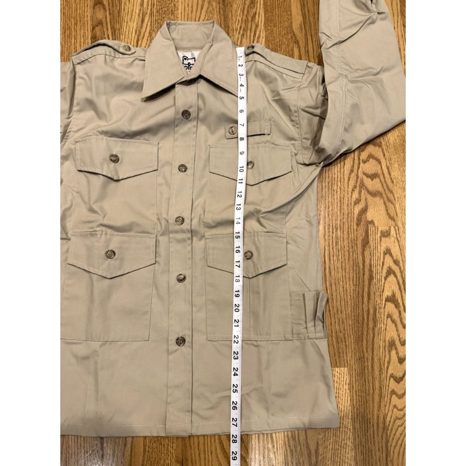 Vintage VINTAGE Woolrich Button-Up Shirt Men’s Small Safari Pockets NOS 90s Outdoor Beige Cotton Polyester Cotton Blend Regular Men's Shirt Size US S / EU 44-46 / 1 - 6 Thumbnail
