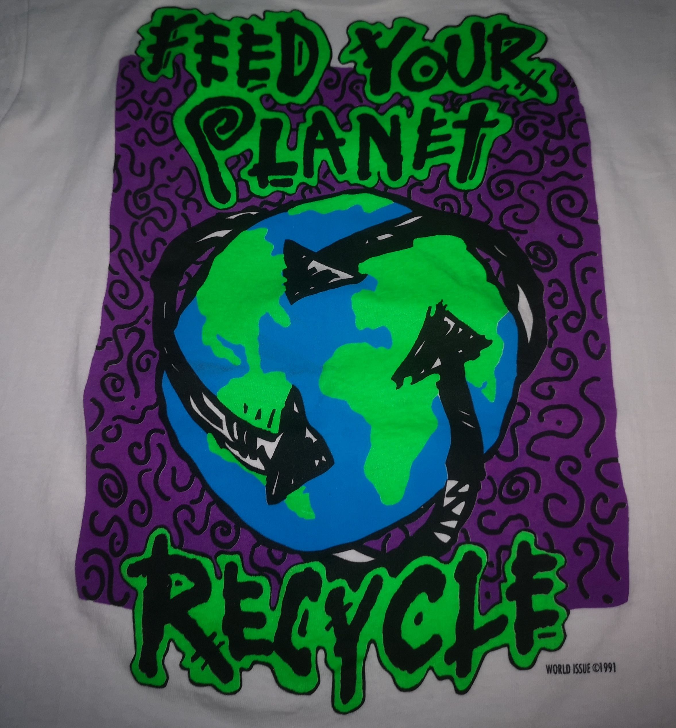 Keith Haring × Vintage Deadstock True Vintage OG 90s World Issue Shirt Keith Haring Size US M / EU 48-50 / 2 - 7 Thumbnail