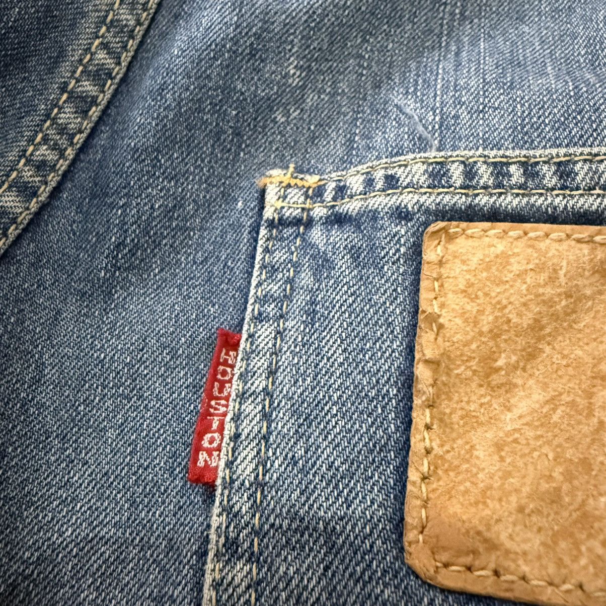 Japanese Brand Rare Vintage 70s Overall Houston Carpenter Washed Denim Size US 32 / EU 48 - 12 Thumbnail