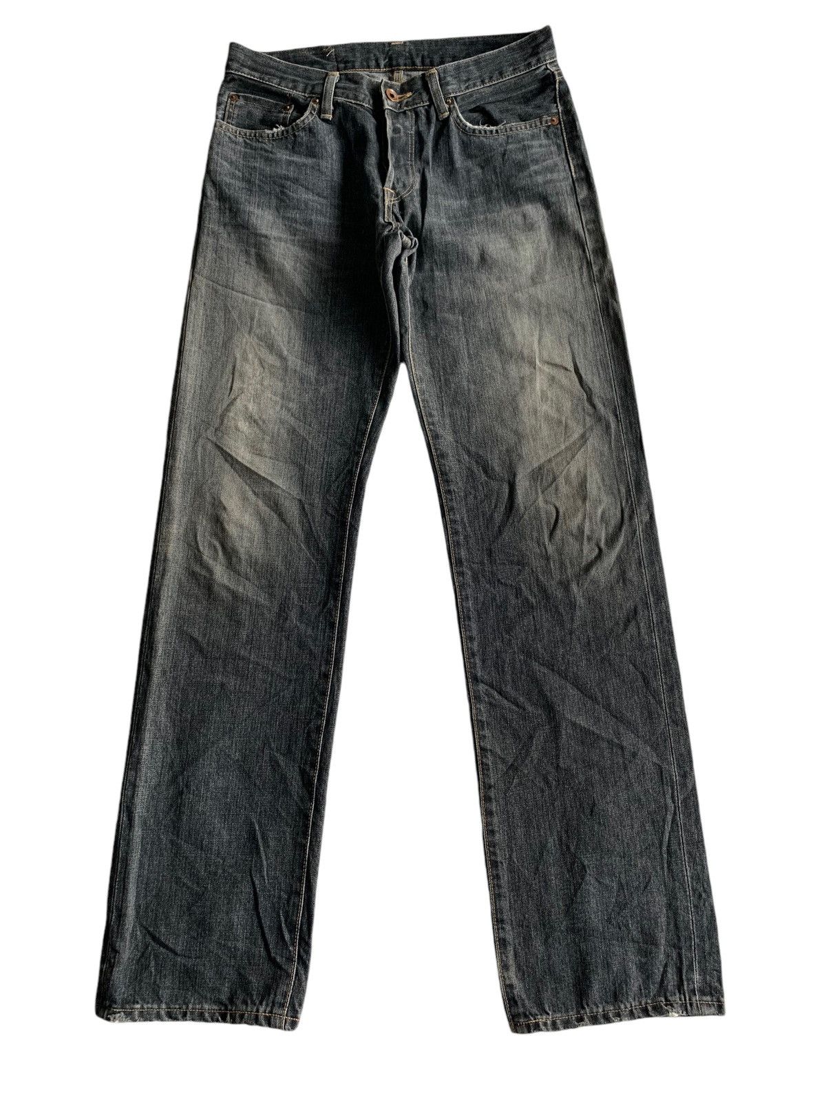 Edwin × If Six Was Nine × Kapital EDWIN SELVEDGE 505 BUTTON FLY RUSTY DISTRESSED DENIM Size US 30 / EU 46 - 1 Thumbnail