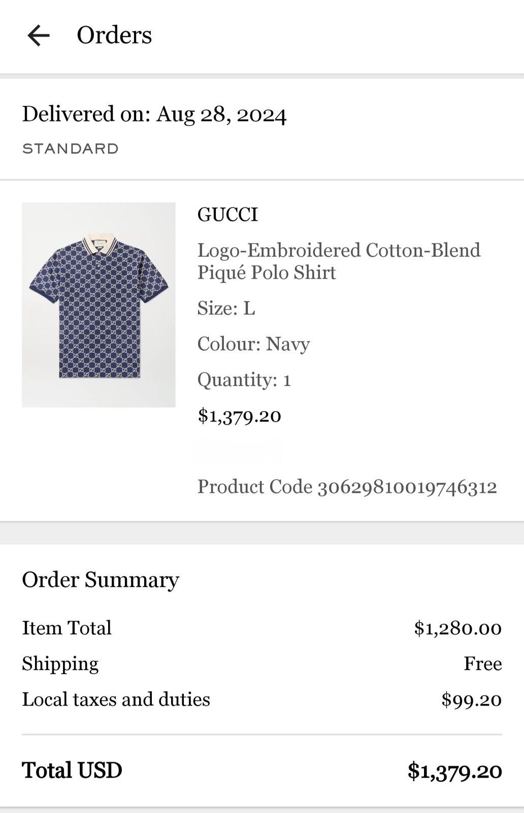 Gucci Gucci Jacquard Navy Polo Size US L / EU 52-54 / 3 - 6 Thumbnail