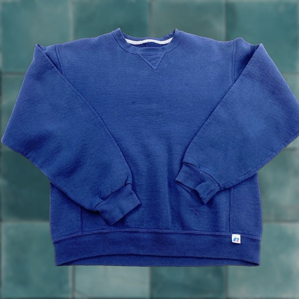 Russell Athletic VINTAGE Russell Athletic Sweatshirt Men’s M Blue Crew Neck Long Sleeve Regular Sweatshirt Mens Vintage Size US M / EU 48-50 / 2 - 1 Thumbnail
