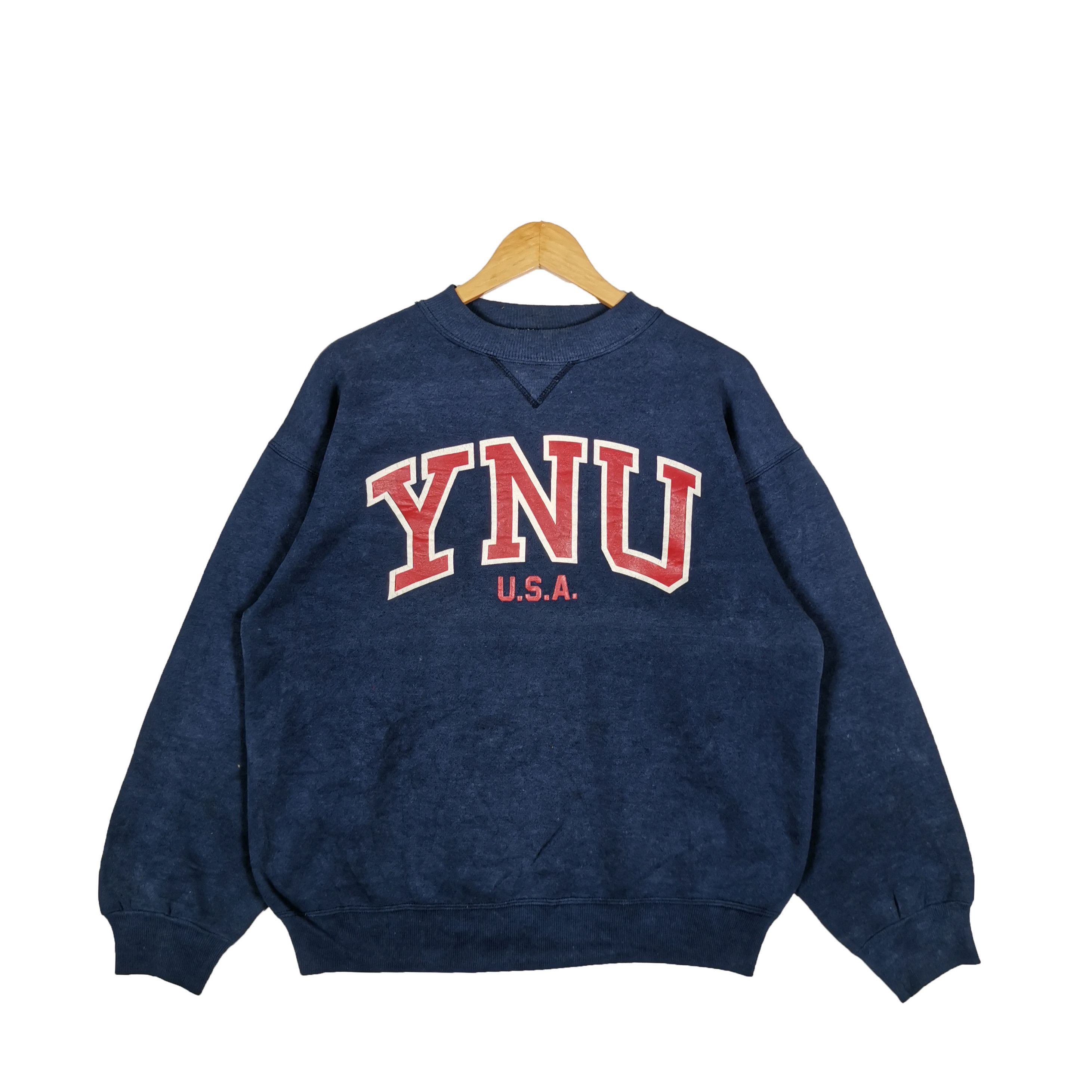 Vintage Vintage 90s YNU USA Sweatshirt Crewneck Sweater Jumper Size US L / EU 52-54 / 3 - 1 Thumbnail