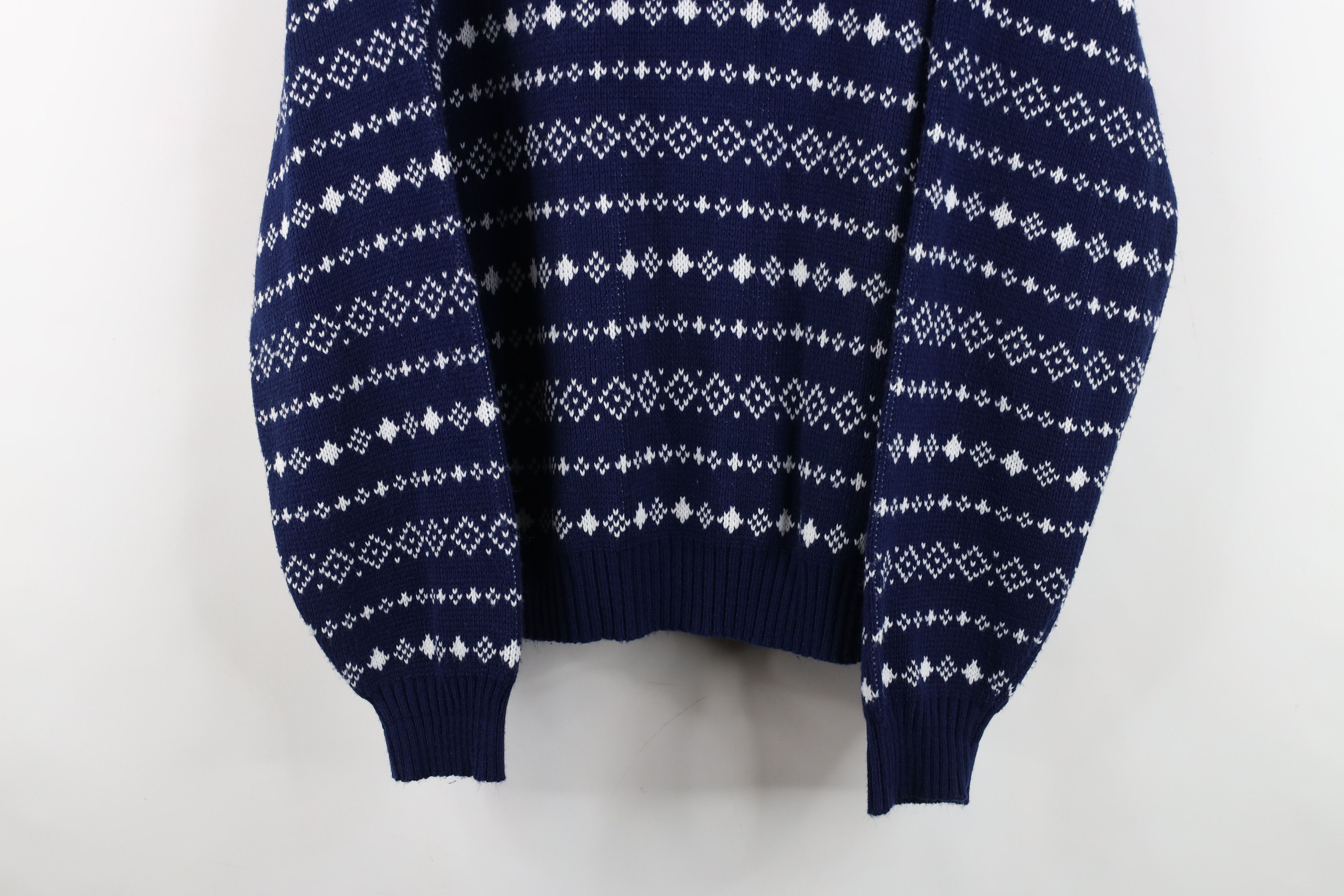 Vintage Vintage 90s Streetwear Knit Crewneck Sweater Blue Acrylic Size US S / EU 44-46 / 1 - 3 Thumbnail