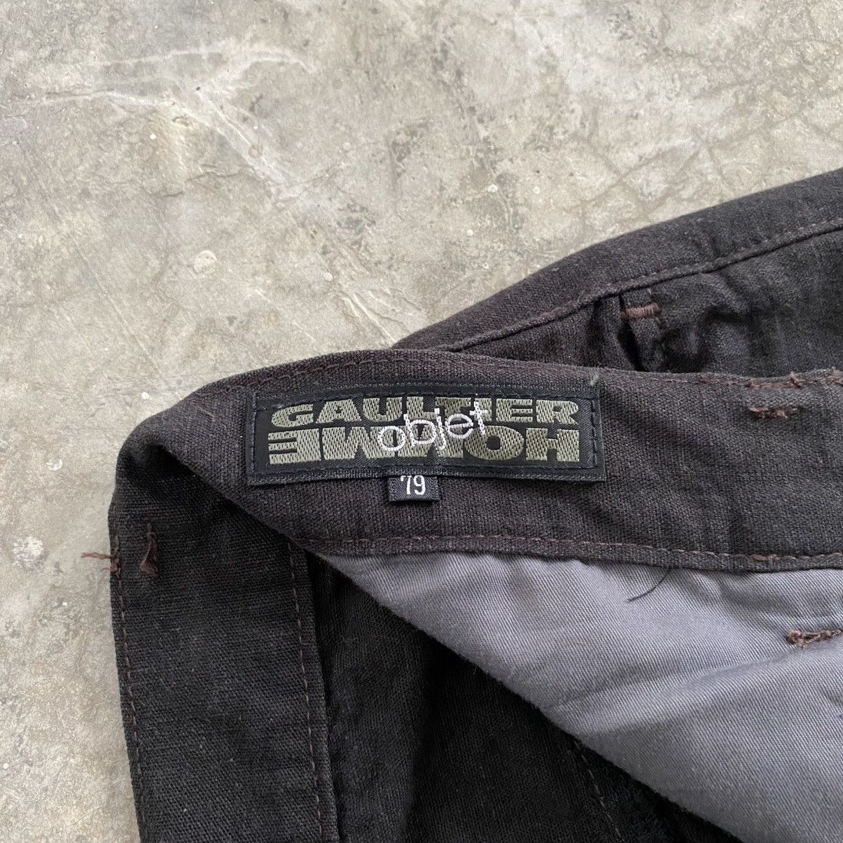 Jean Paul Gaultier Archive Gaultier Homme Objet Hemp Blend Wide Leg Jeans Size US 28 / EU 44 - 16 Thumbnail