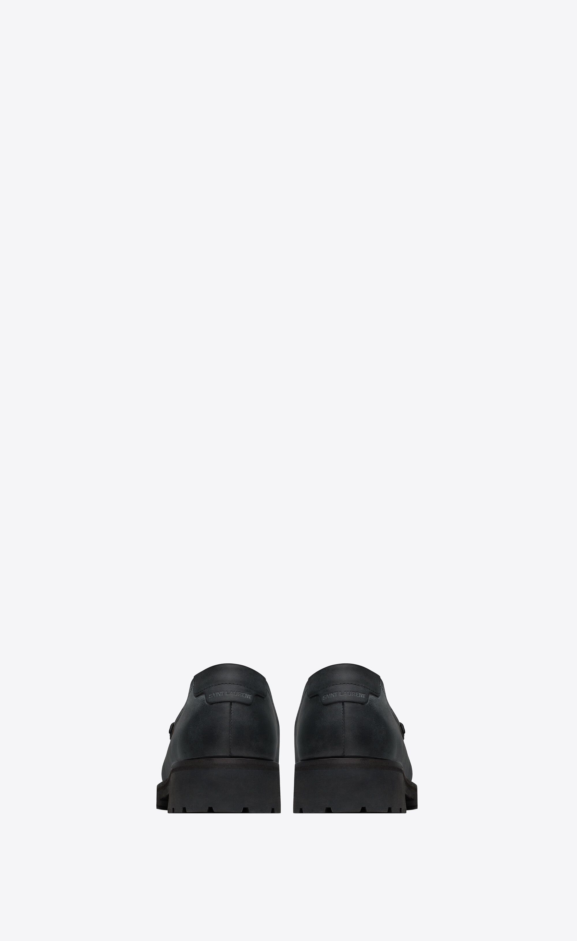 Saint Laurent Paris o1bcso1str1124 Le Loafer Chunky Penny Slippers in Black Size US 7 / EU 40 - 3 Thumbnail