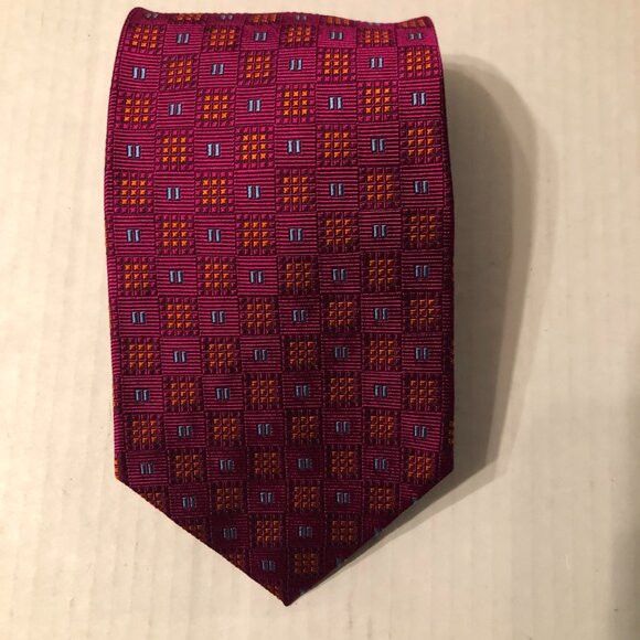 Hickey Freeman HICKEY FREEMAN MEN'S NEW CRIMSON 100%SILK TIE 4" X 58 1/4" Size ONE SIZE - 2 Thumbnail