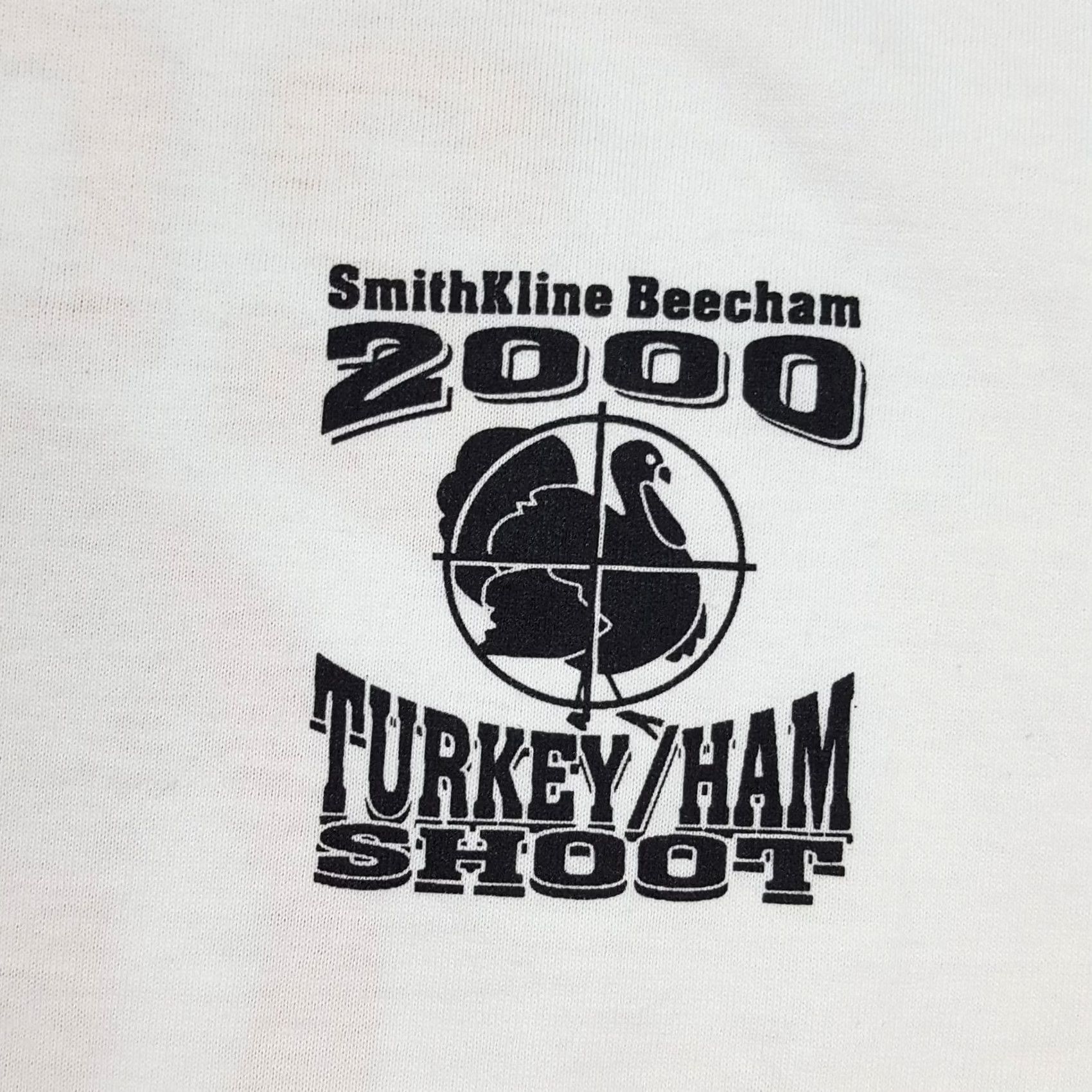 Jerzees VINTAGE Jerzees Turkey Shoot Hunting T-Shirt Men XL White 90s Y2K Outdoor Graphic Print Shirt Size US XL / EU 56 / 4 - 4 Thumbnail