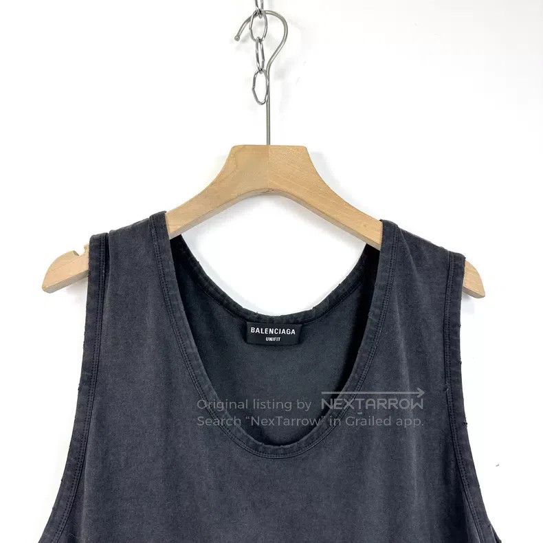 Balenciaga Balenciaga Black letter print logo round-neck vest Size US S / EU 44-46 / 1 - 1 Thumbnail