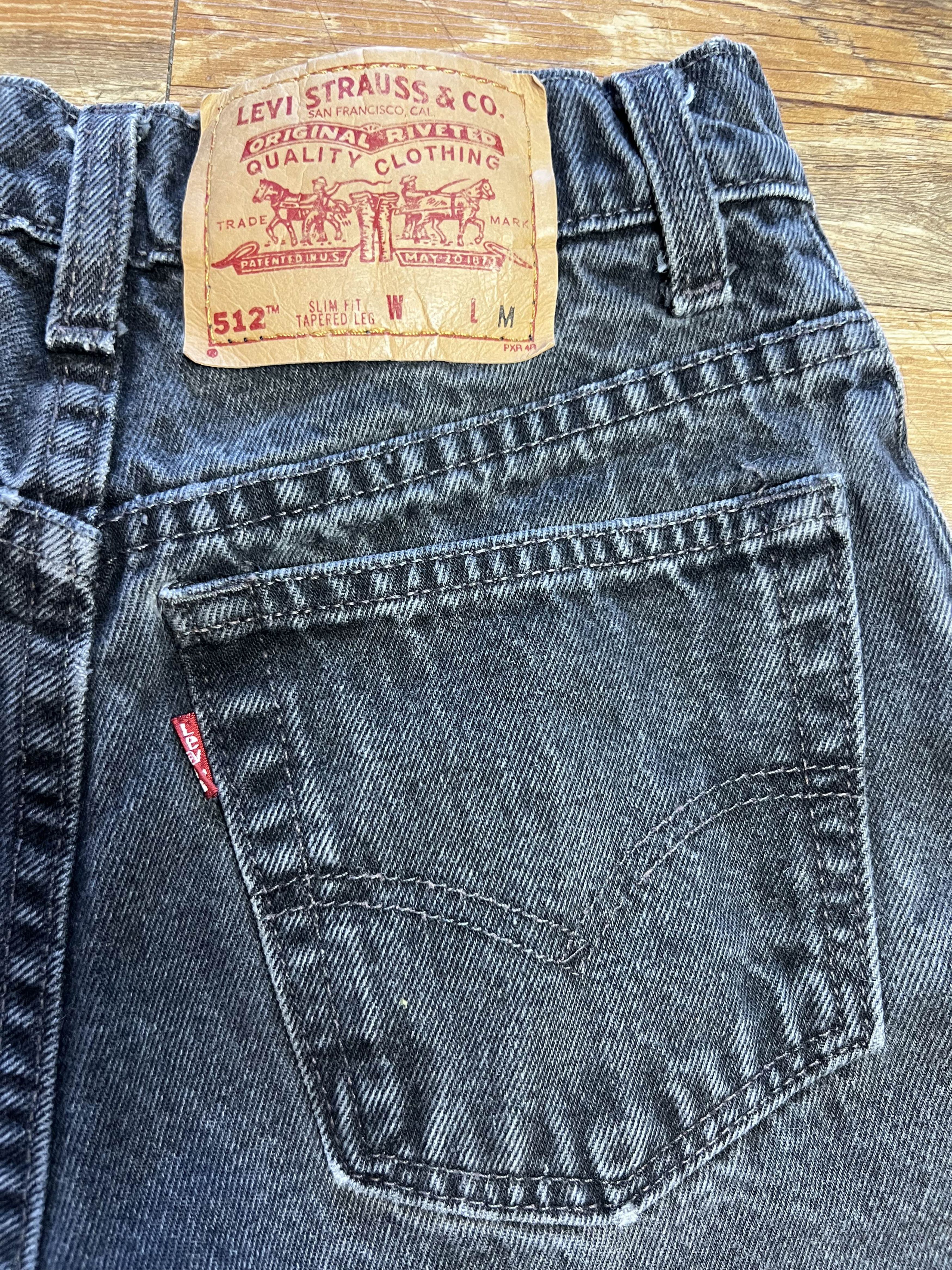 Levi's Vintage Levi's 512 Black Slim Fit Cut Off Denim Jean Shorts Size 24" / US 00 / IT 34 - 8 Thumbnail