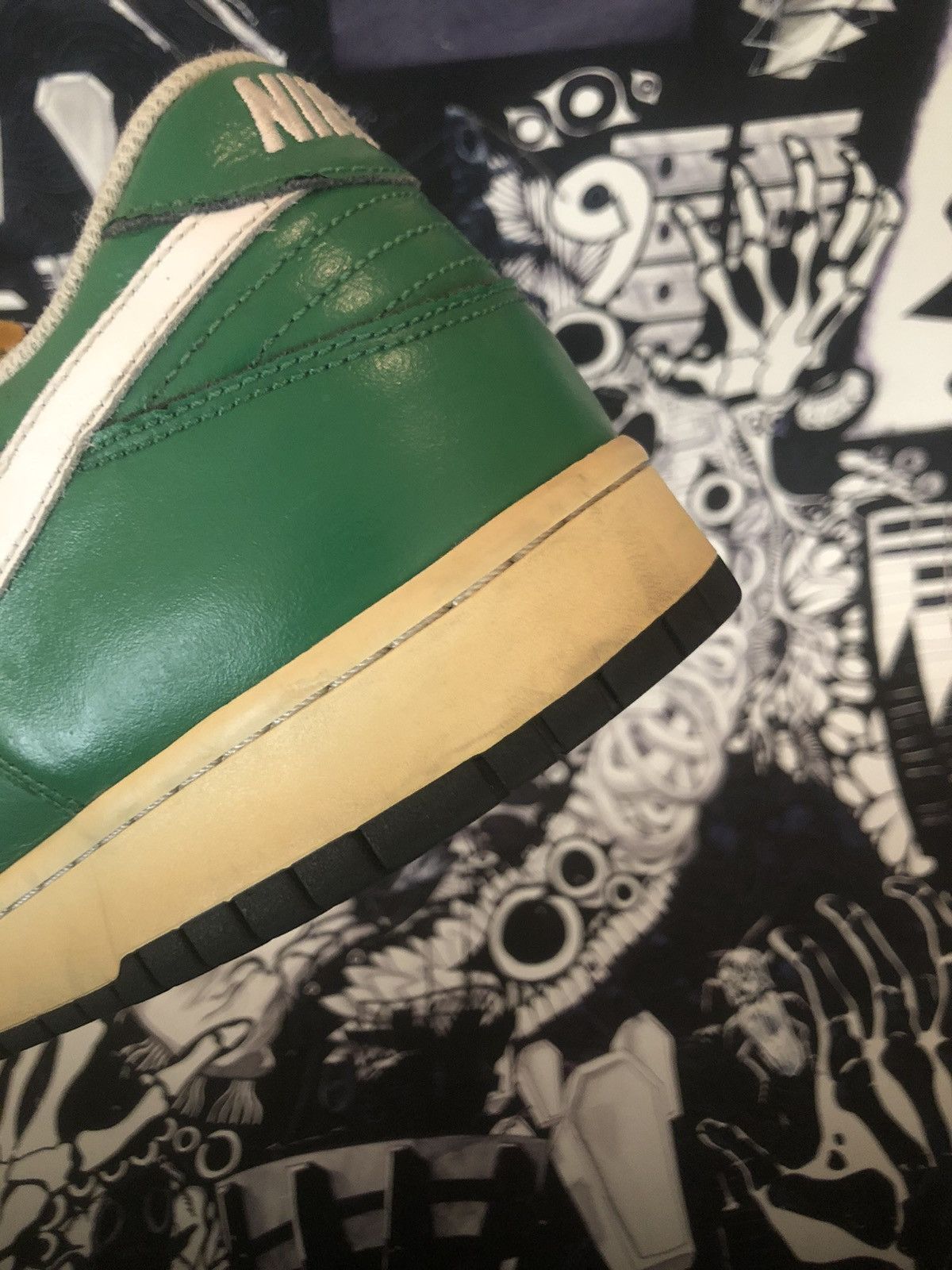 Nike 2008 Nike Dunk Low CL Pine Green / Black / White / Yellow Size US 13 / EU 46 - 13 Thumbnail