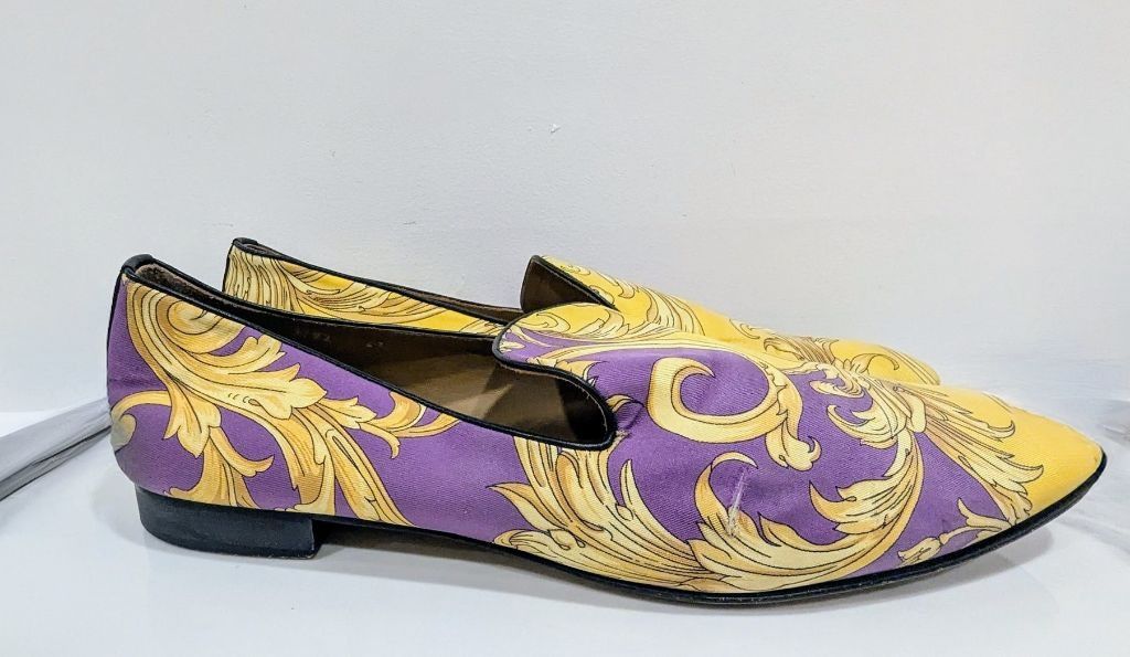 Versace Men's Versace Loafers Size 47 Yellow and Purple Size US 14 / EU 47 - 4 Thumbnail