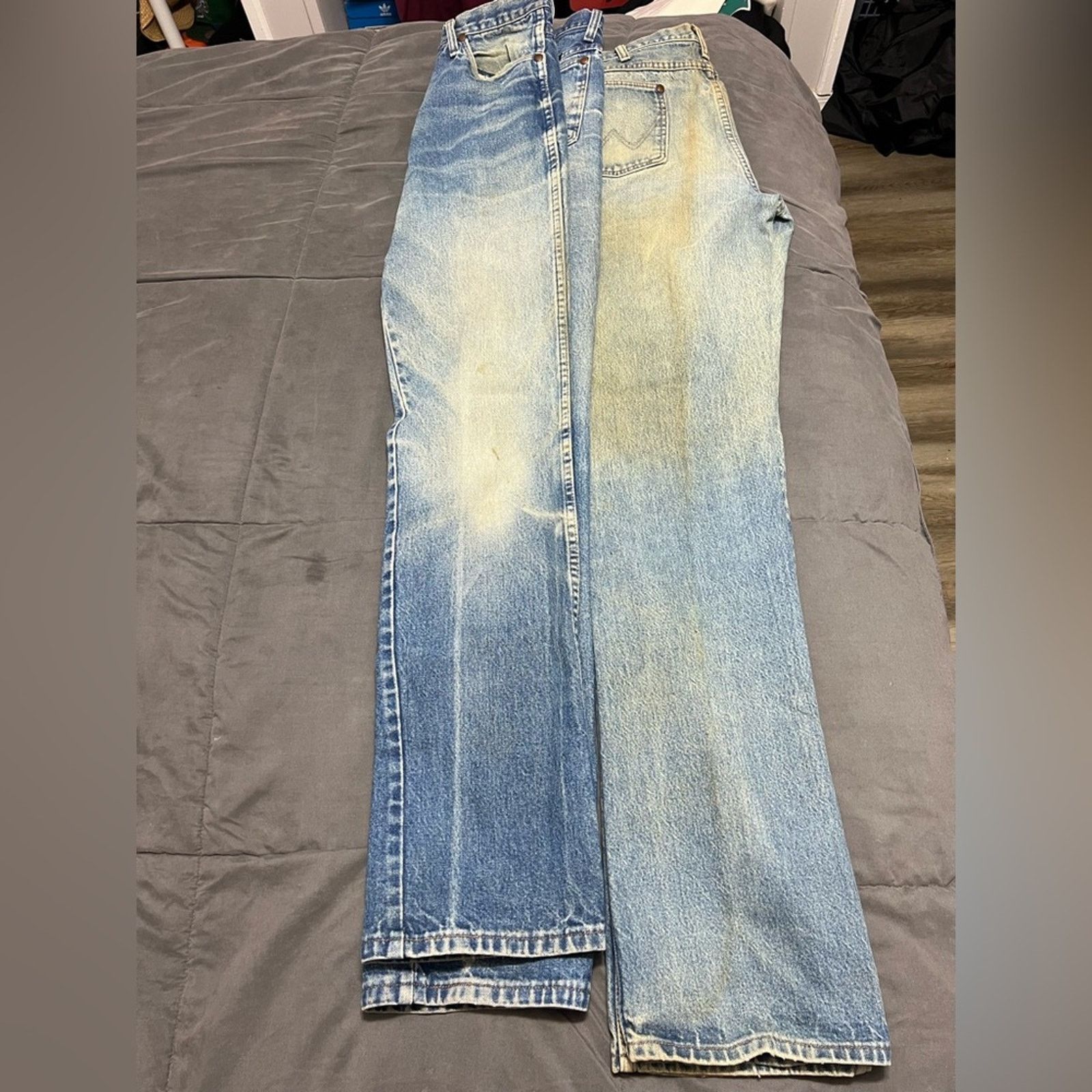 Wrangler Vintage Wrangler Jeans Mens 35x38 LOT Blue USA MEXICO 90s Size US 35 - 3 Thumbnail
