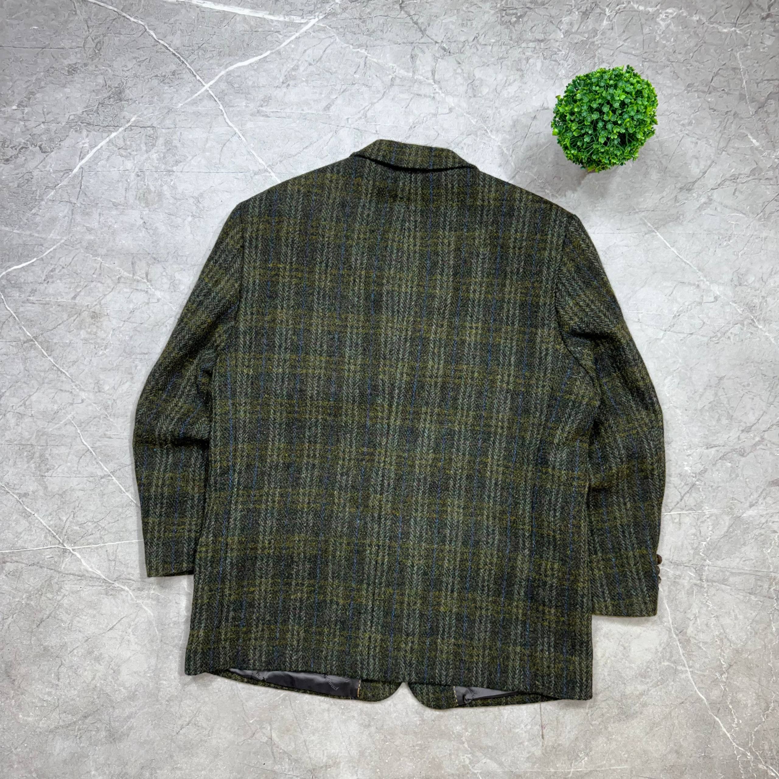 Harris Tweed Harris Tweed Blazer Handwoven 80s Scottish Wool Herringbone Size US S / EU 44-46 / 1 - 8 Thumbnail