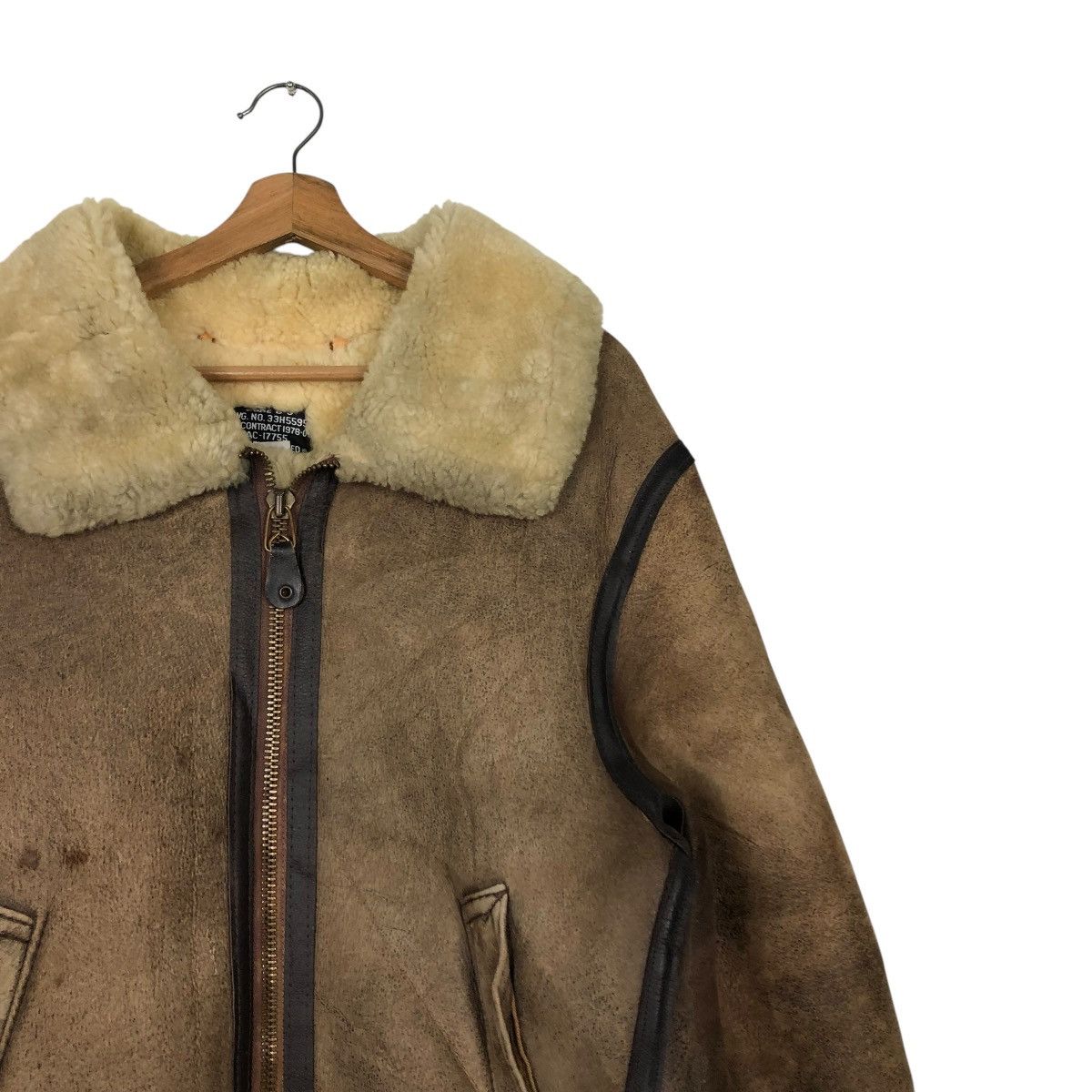 Avirex 🔥VINTAGE GENUINE LEATHER JACKET B3 AVIREX USA AERO LEATHER Size US M / EU 48-50 / 2 - 8 Thumbnail