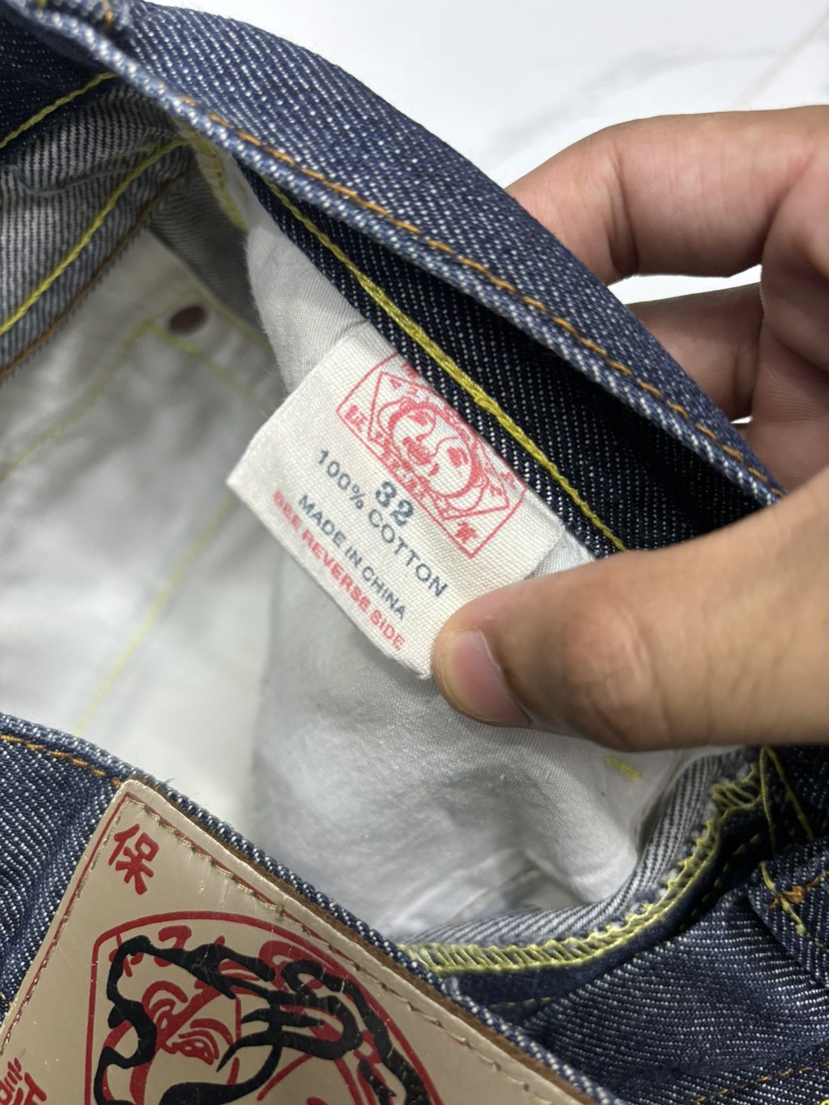 Japanese Brand VINTAGE EVISU JAPAN CUSTOM DAICOCK BAGGY DENIM JEANS Size US 32 / EU 48 - 13 Thumbnail