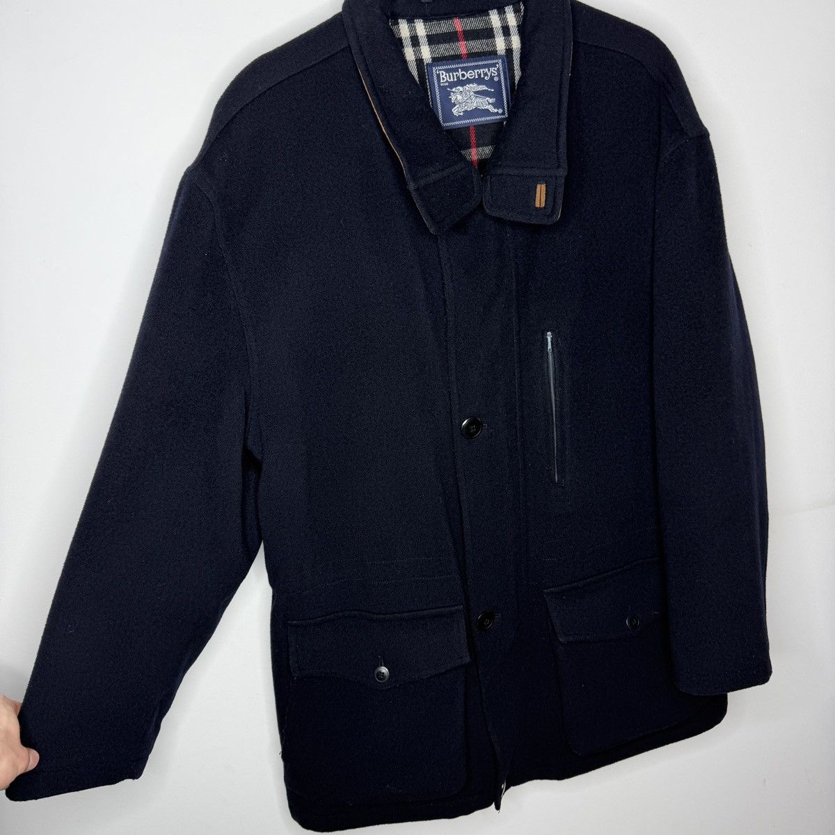 Burberry Burberry Wool Navy Coat Size 50 Avant Garde Nova Check Size US M / EU 48-50 / 2 - 7 Thumbnail