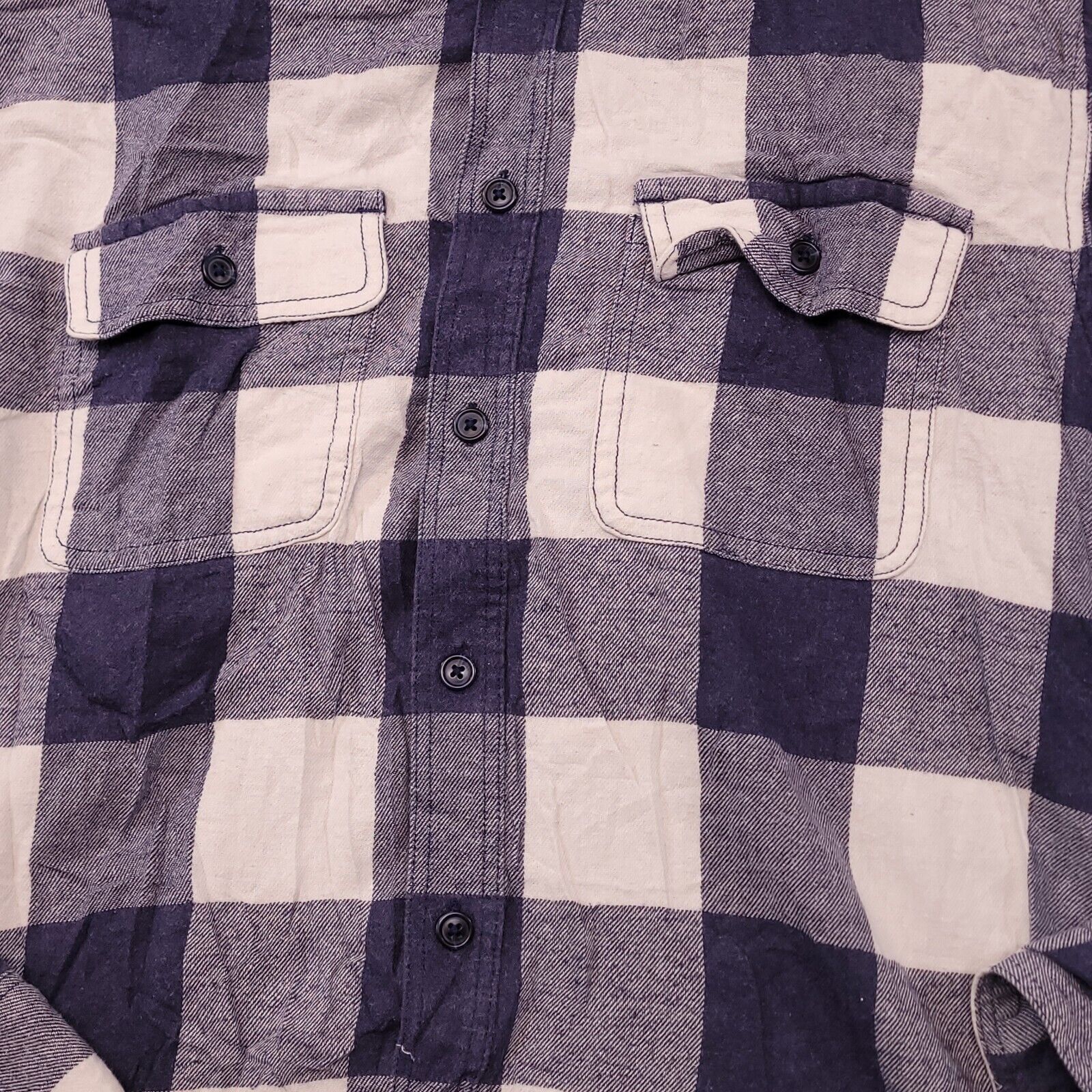 Old Navy Old Navy Buffalo Check Flannel Shirt Mens Size Medium M Blue Size US M / EU 48-50 / 2 - 4 Thumbnail