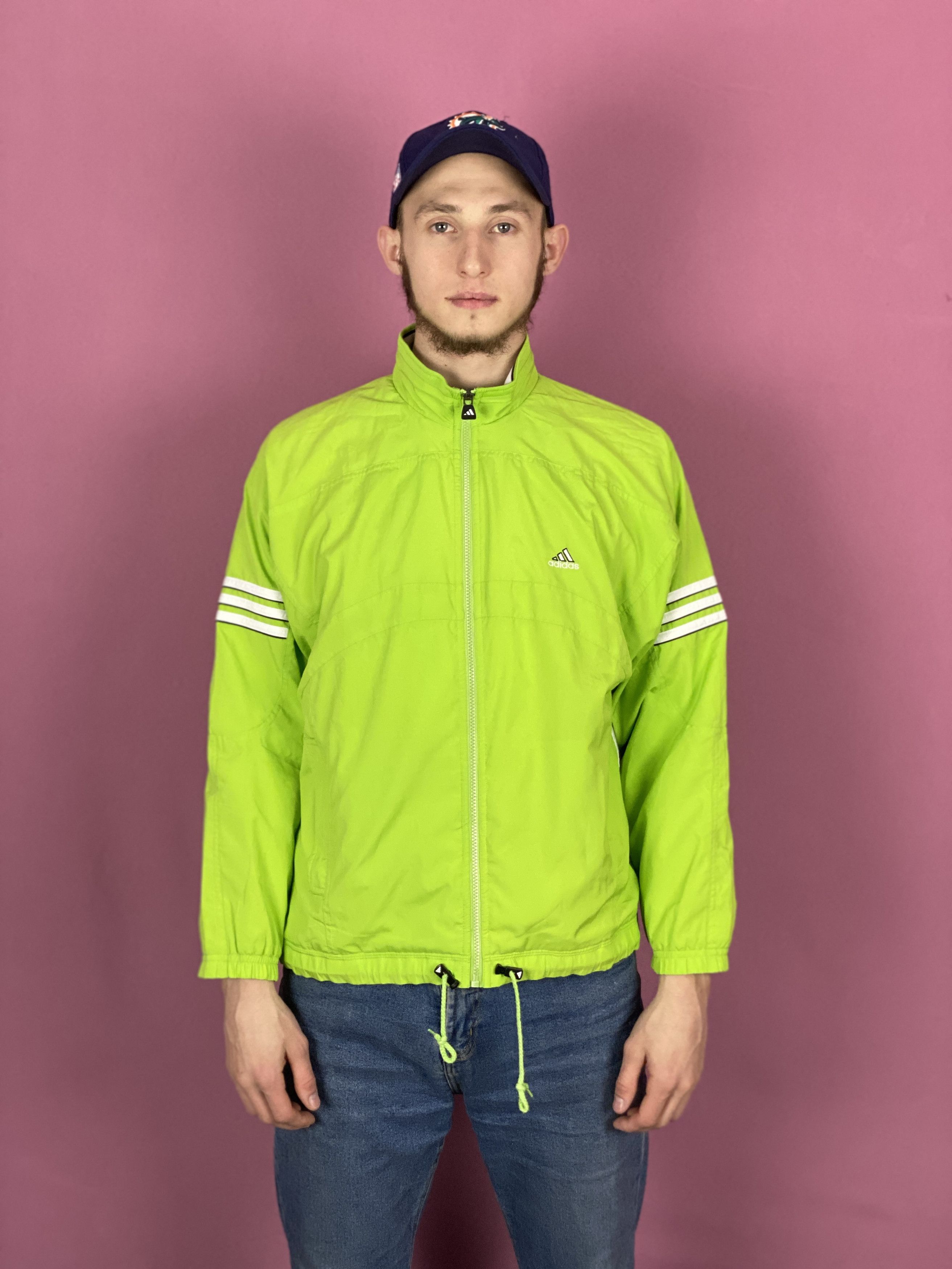 Adidas × Vintage 90s Adidas Vintage Men's Windbreaker Jacket - S Size US S / EU 44-46 / 1 - 1 Thumbnail
