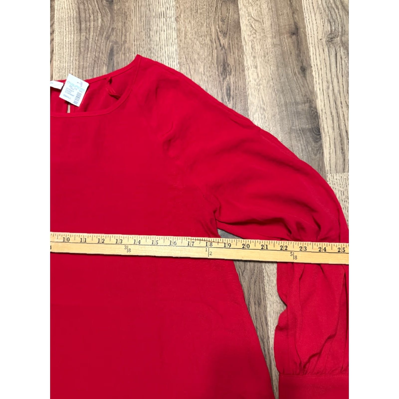 Vintage Maurices Blouse Women's Size Small Red Long Sleeve NWT Shirt Regular Womens Size S / US 4 / IT 40 - 7 Thumbnail