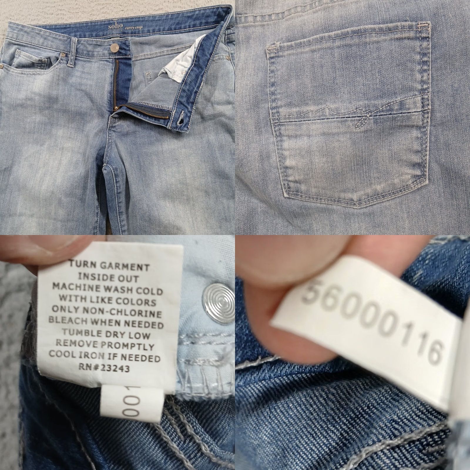 Denime New York & Company Soho Curvy Crop Jeans Women's Size 14 Light Wash Denim Size 36" / US 14 / IT 50 - 8 Thumbnail