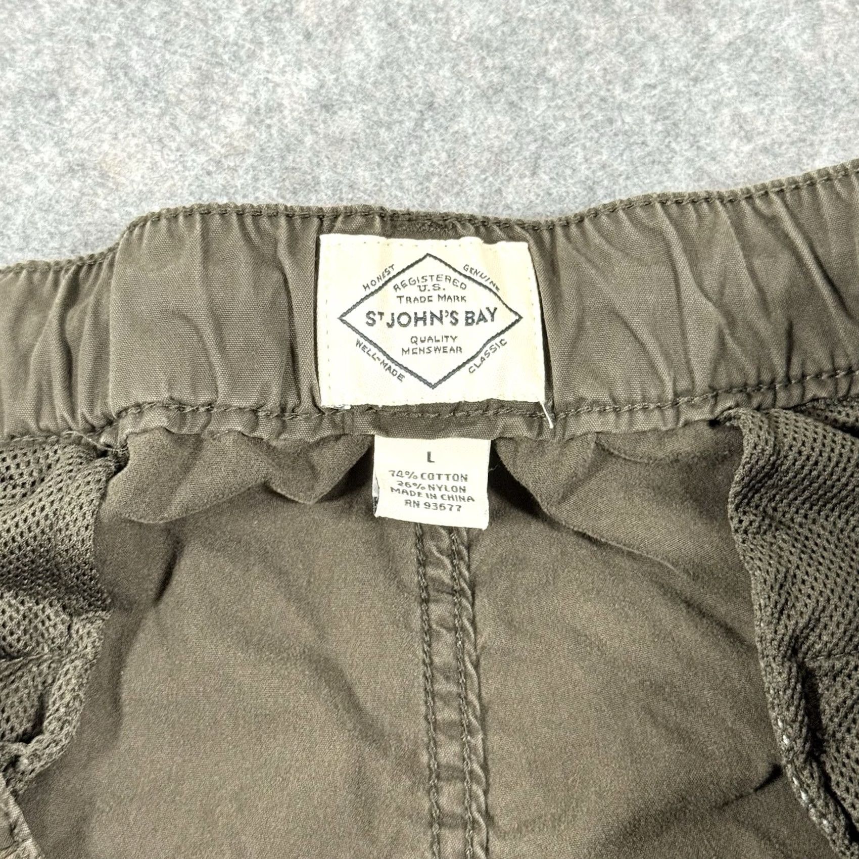 Vintage St. John's Bay Cargo Outdoor Hiking Pants Women's L Green Regular Size 36" / US 14 / IT 50 - 4 Thumbnail