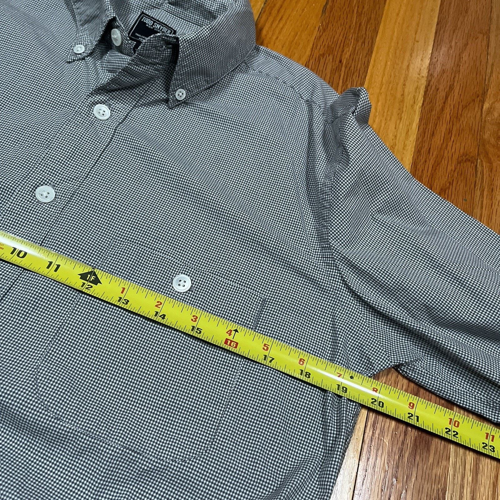 Todd Snyder Todd Snyder Shirt Grey Micro Check Plaid Button Long Sleeve Size US S / EU 44-46 / 1 - 5 Thumbnail